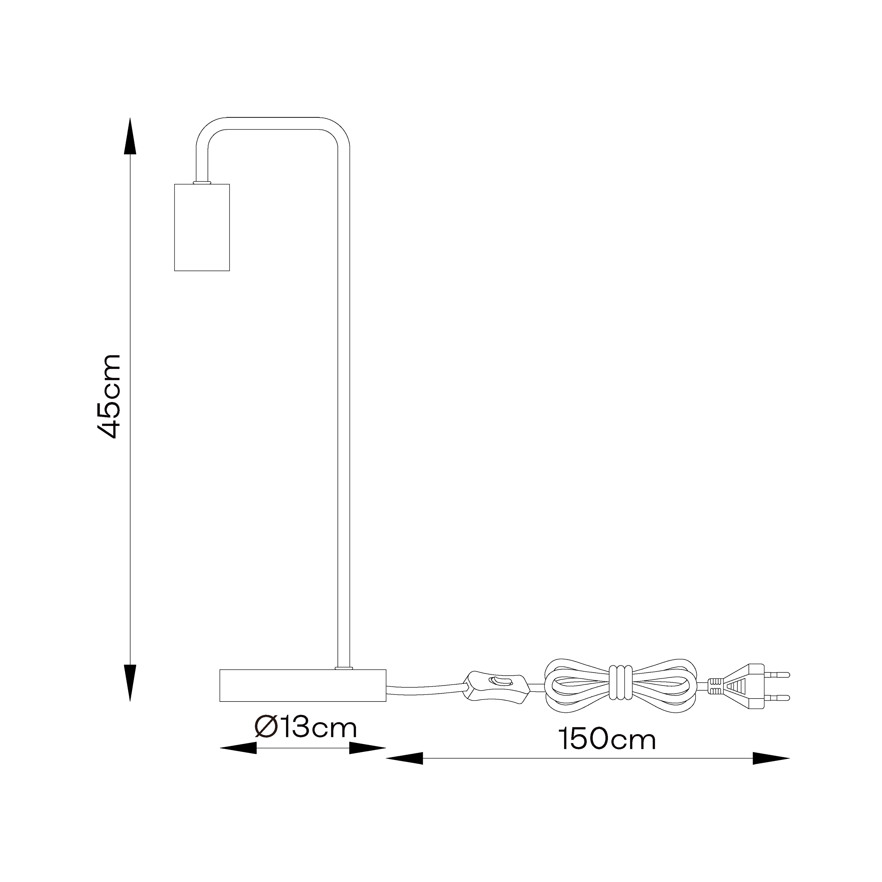 Lampka stołowa Lina czarna E27 Inspire - 13