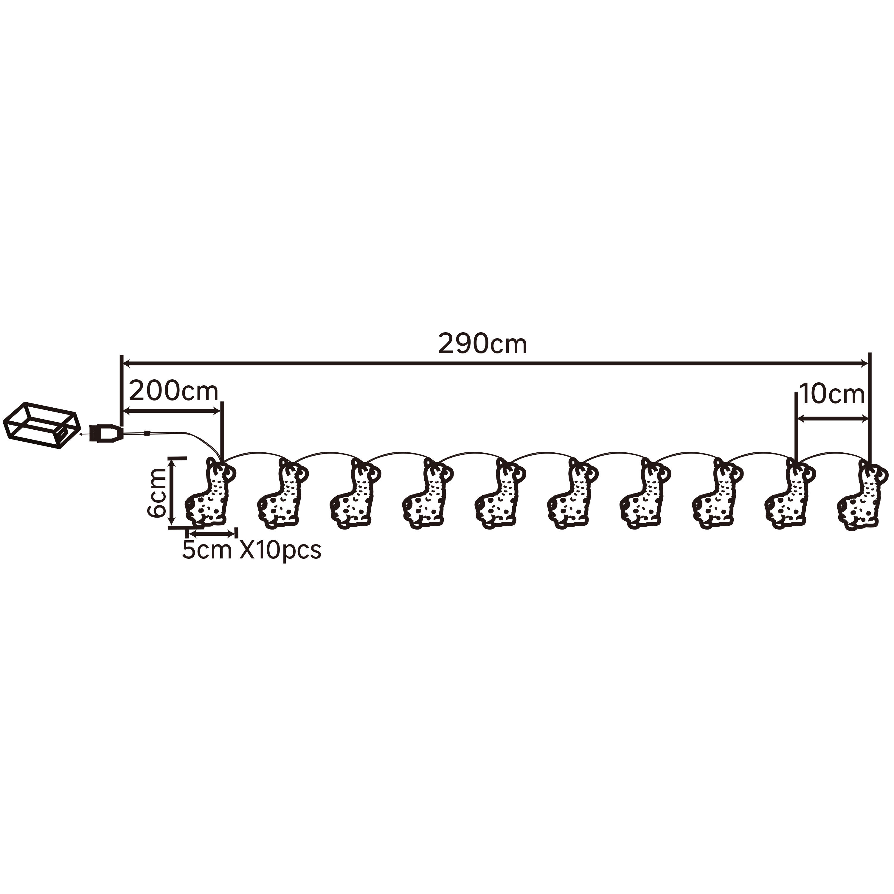 Guirlande Module LED 10 ampoules blanc Loei INSPIRE - 5