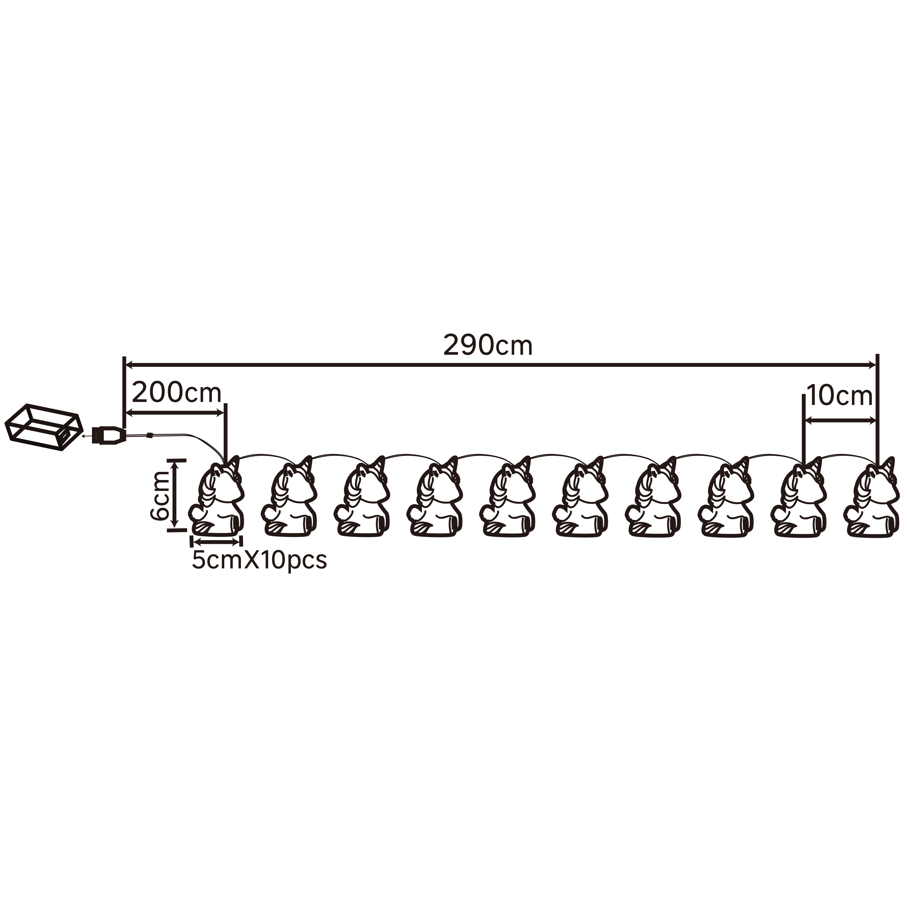 Guirlande LED à piles Takia blanc 28 lumens INSPIRE - 5