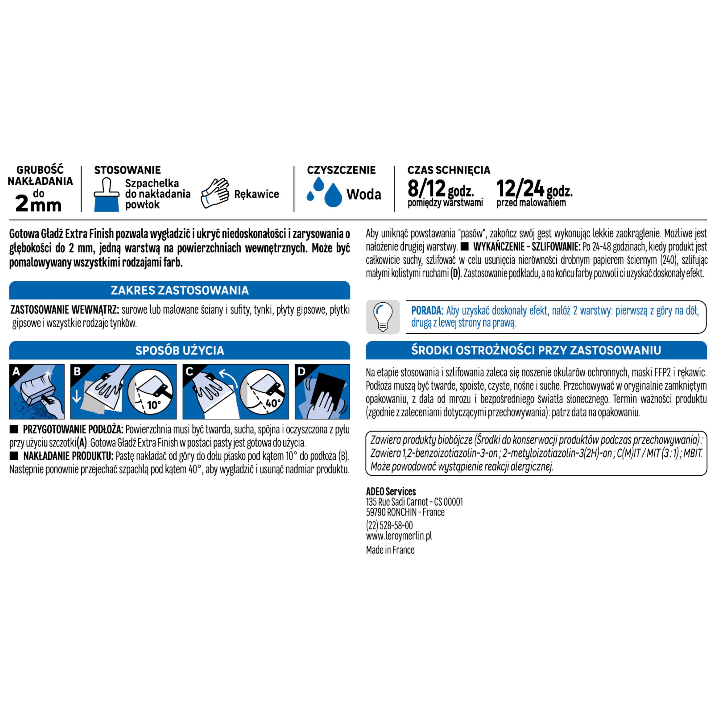 Gładź Extra Finish 1 kg Axton - 2