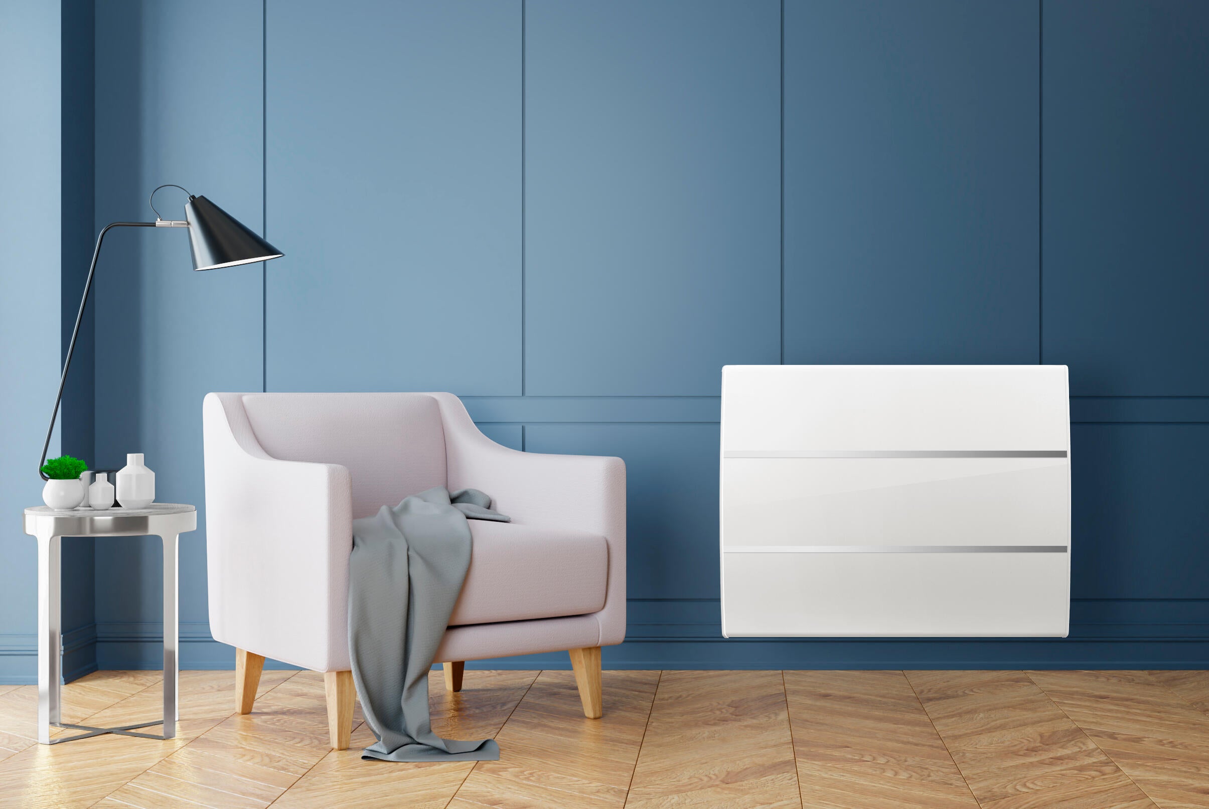 Radiateur électrique céramique 1000 W HJM Evelyn II horizontal blanc - 3