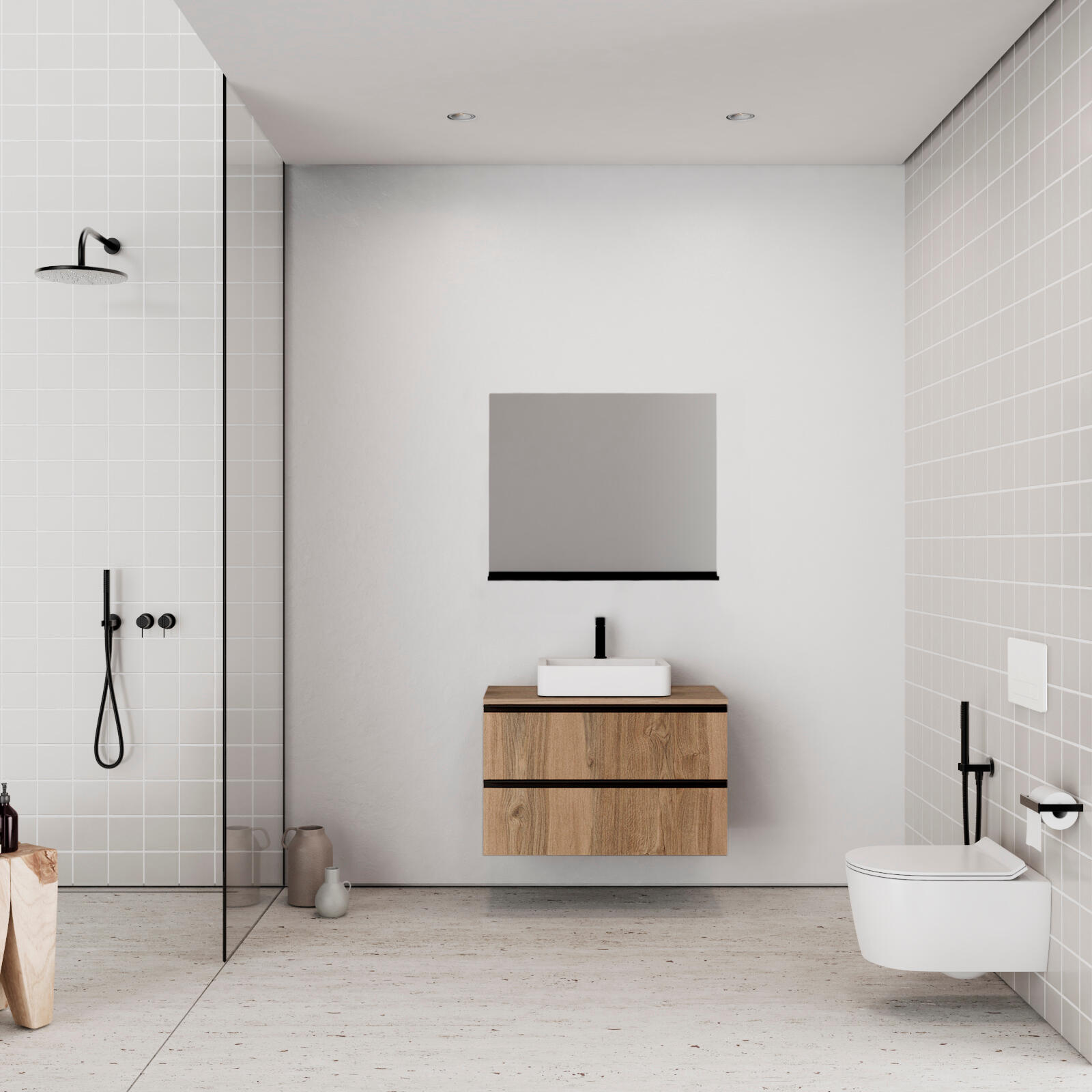 Móvel de casa de banho MODULOS 80CM NATURA - 2