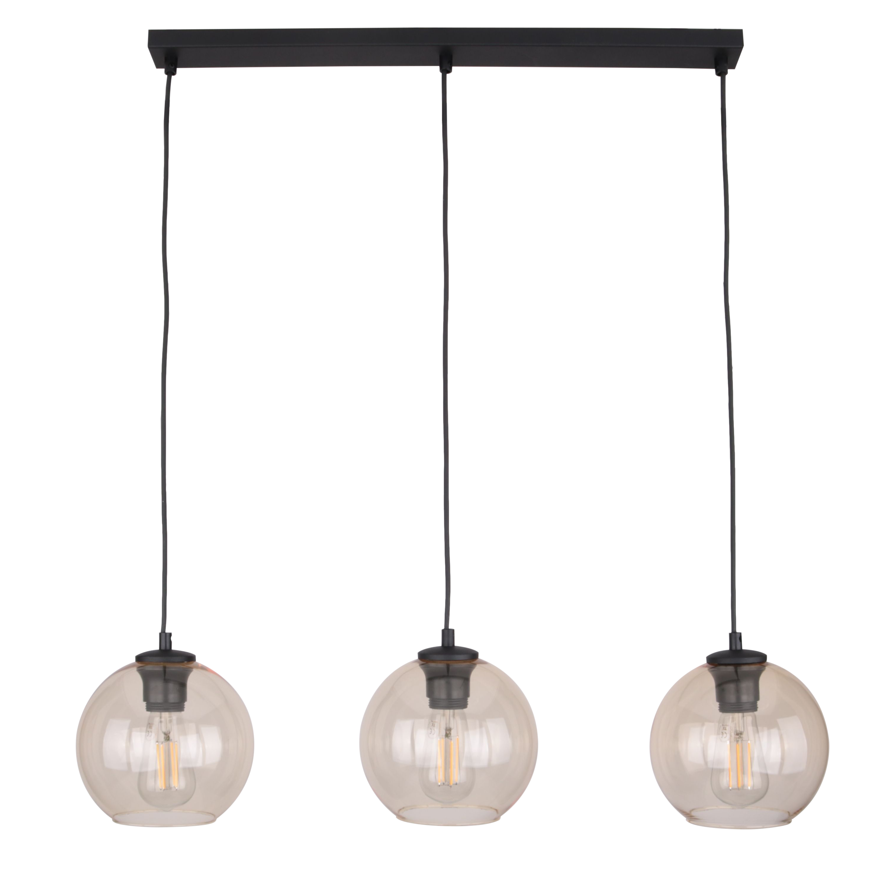 By3 luz 2枚セット Matowa lampa wisząca POP 3 - Nordlux, czarna 2213633003