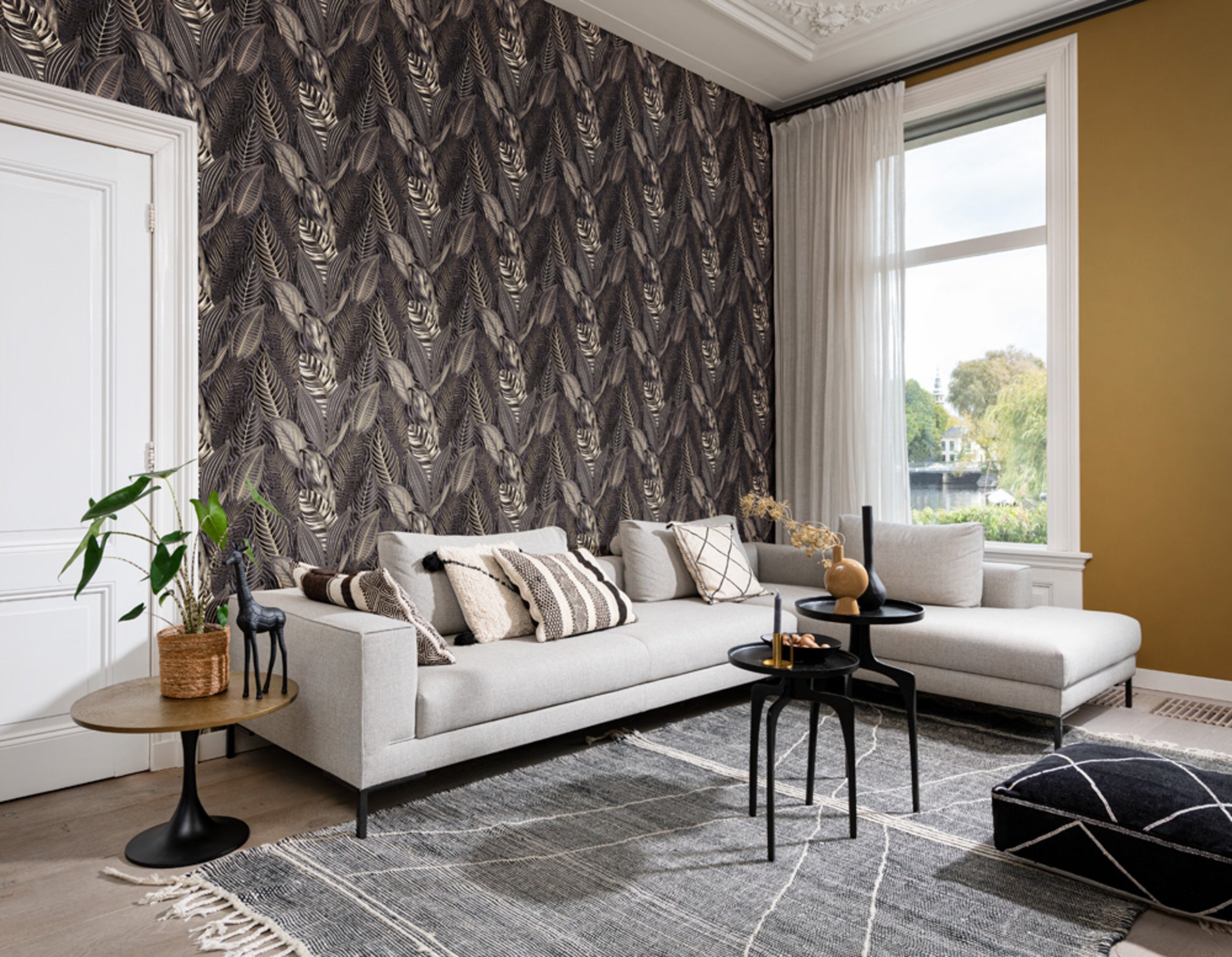 Papel pintado vinilo aplicación cola en pared naturaleza kenya 751833 multicolor rasch 53cmx10.05m