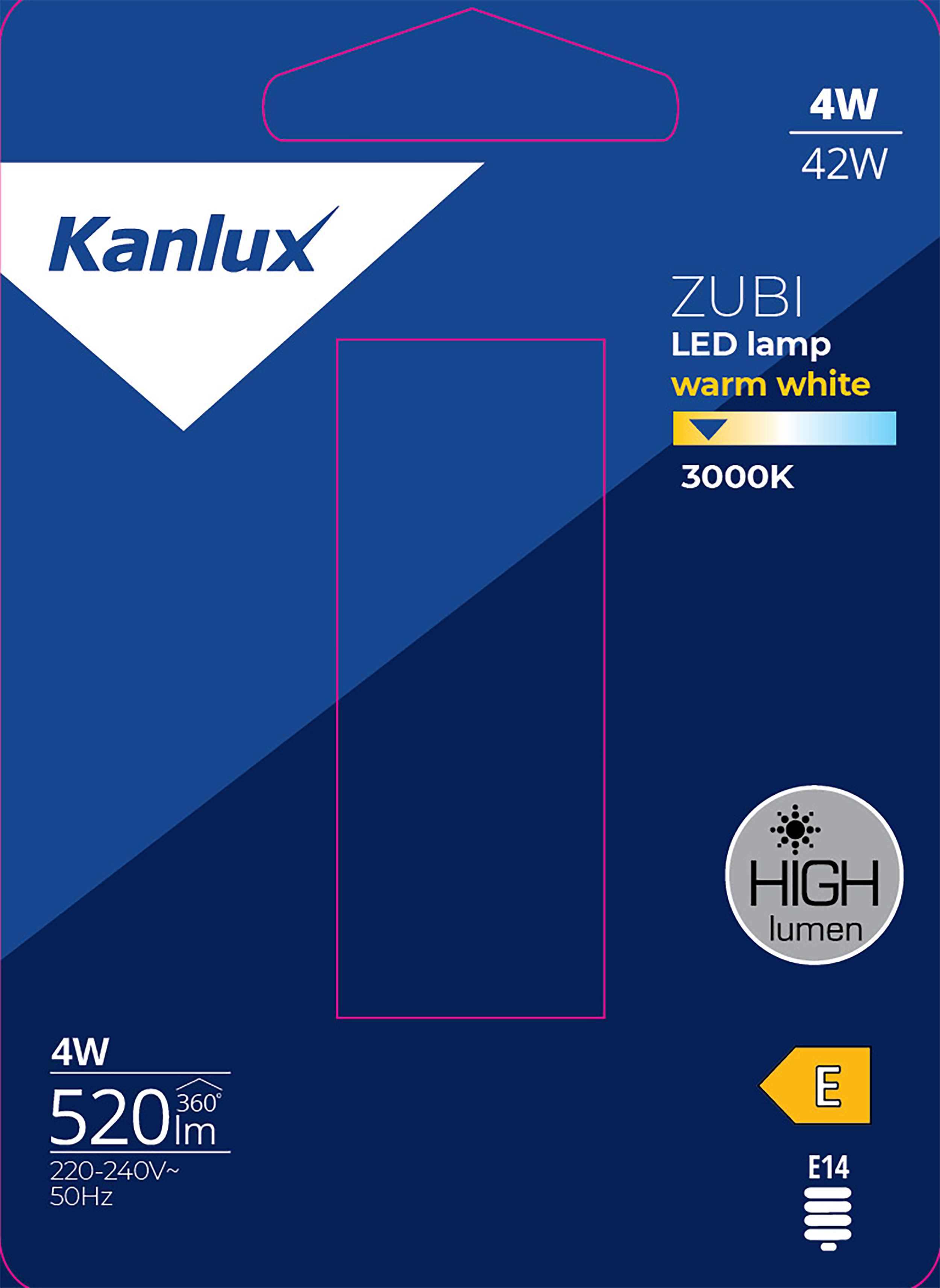 Żarówka LED Zubi Mini E14 4 W 520 lm Ciepła biel Kanlux - 3