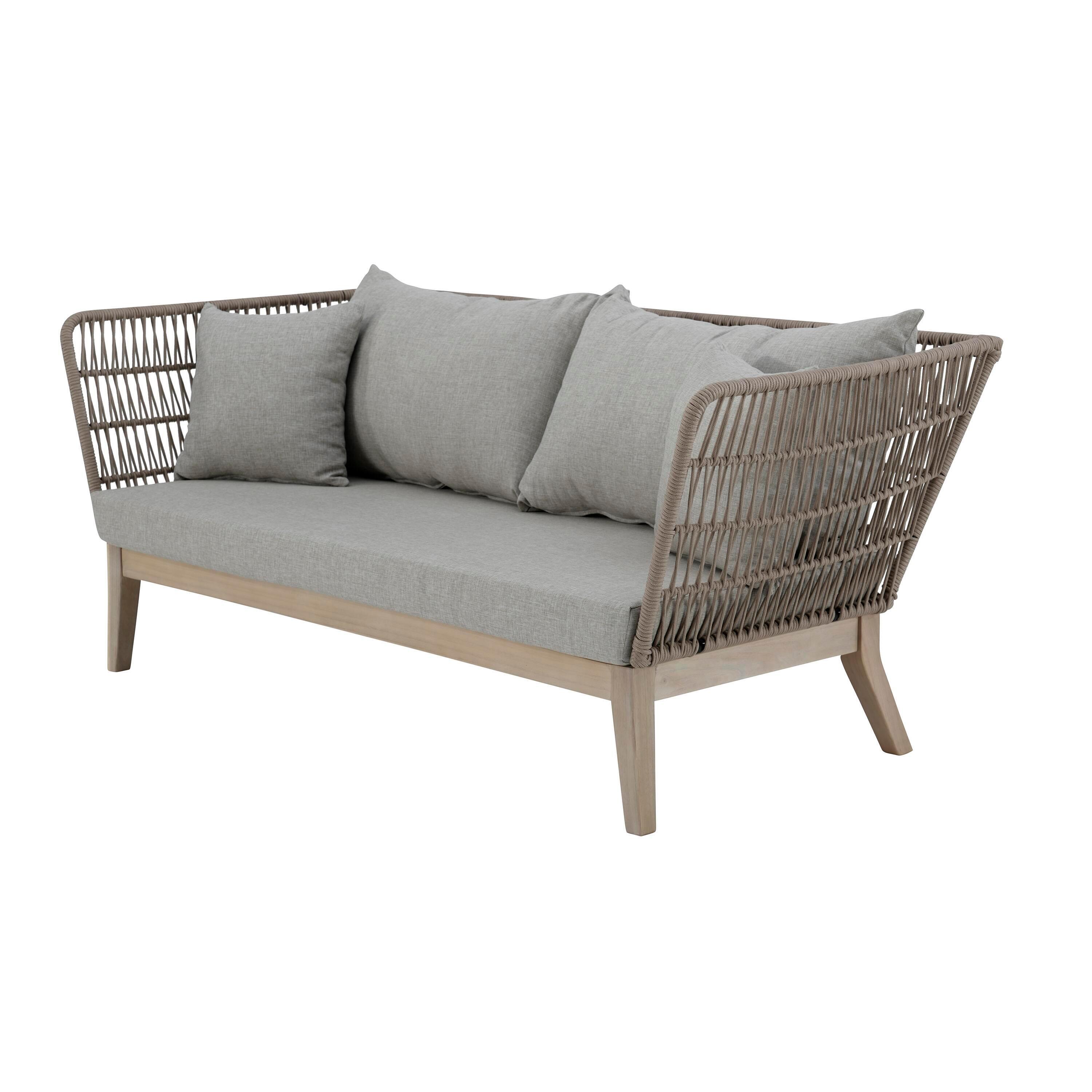 Sofá de jardín con cojín de madera soho beige