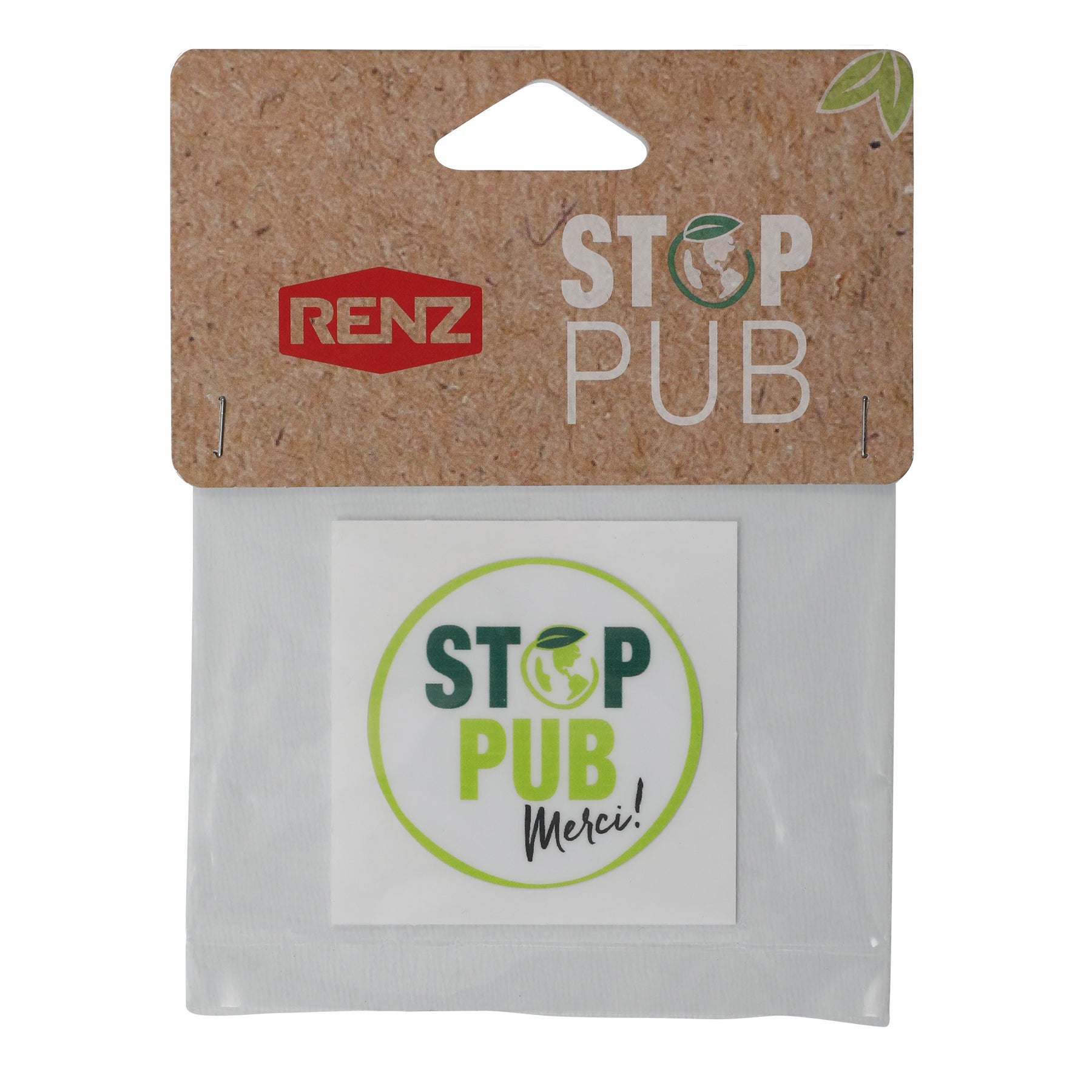 Sticker stop publicité H.5 x l.5 x P.0 cm RENZ, vert - 3