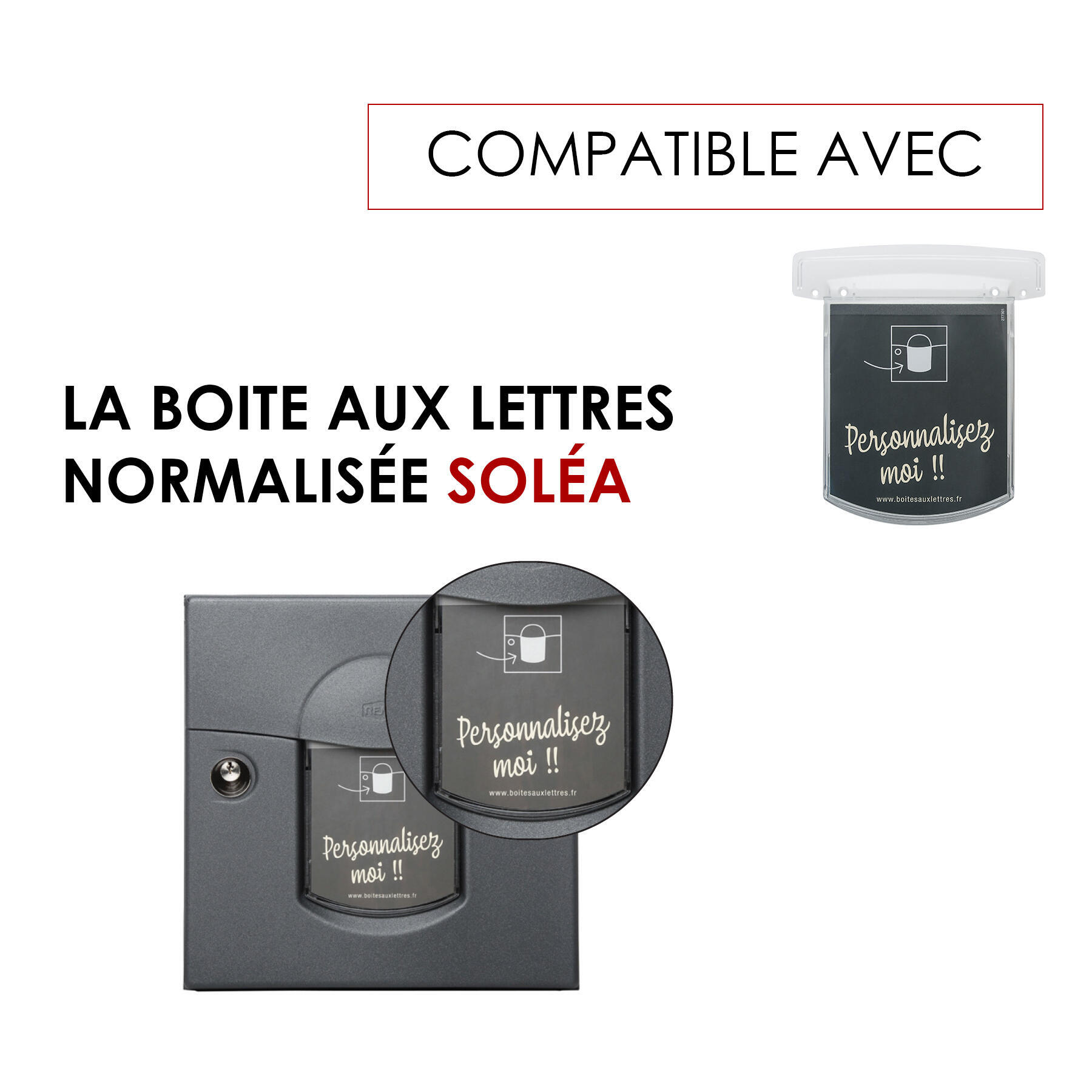 Porte-nom H.16 x l.10.5 RENZ, transparent - 3