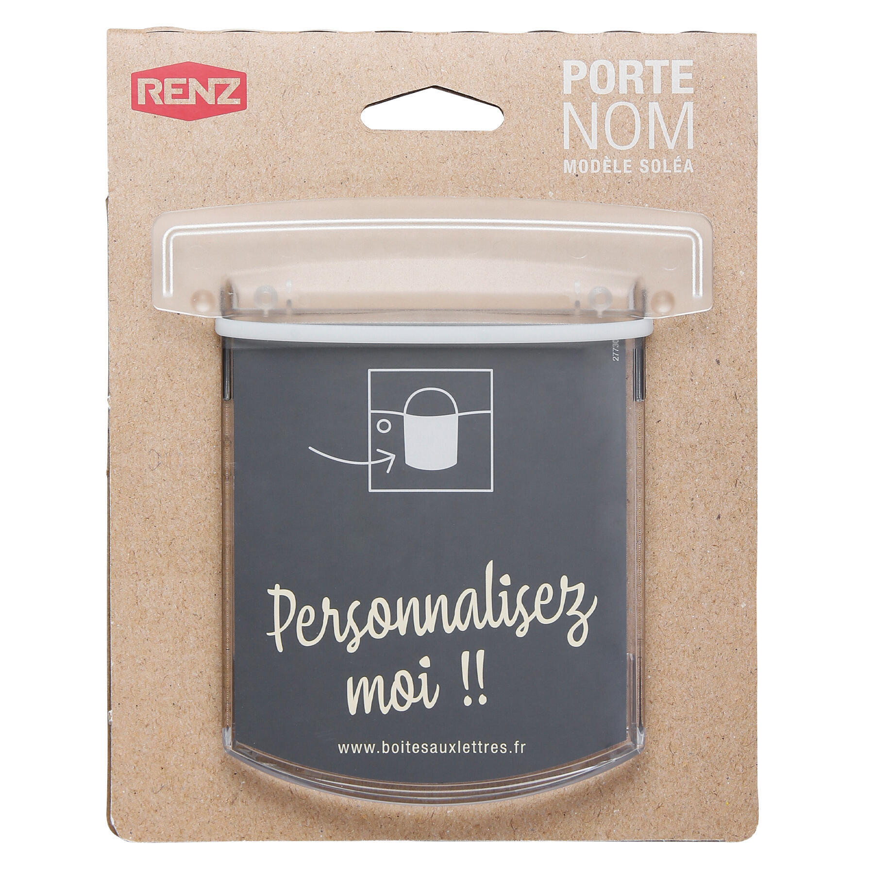 Porte-nom H.16 x l.10.5 RENZ, transparent - 2