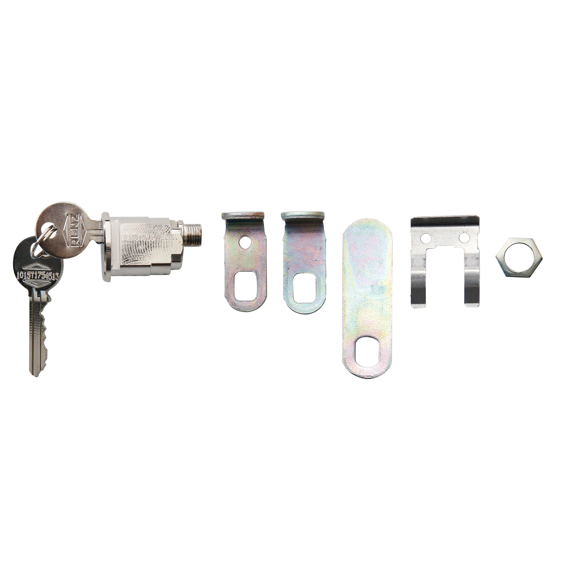 Serrure normalisée La Poste pour boite aux lettres RENZ, gris - 2