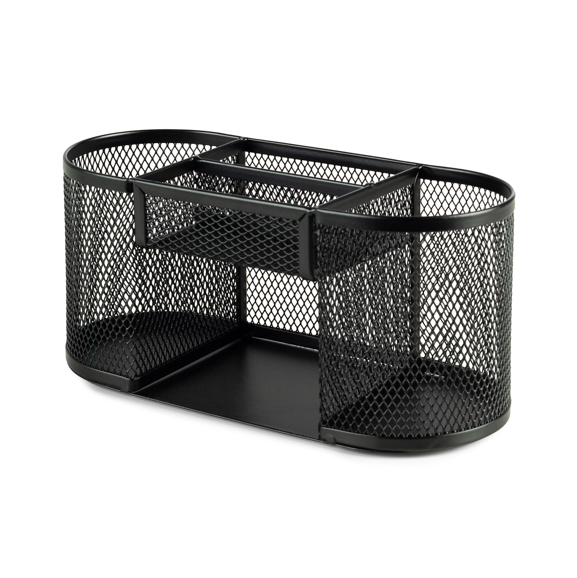 Organizador de escritorio de hierro negro 20x8,7x9 cm