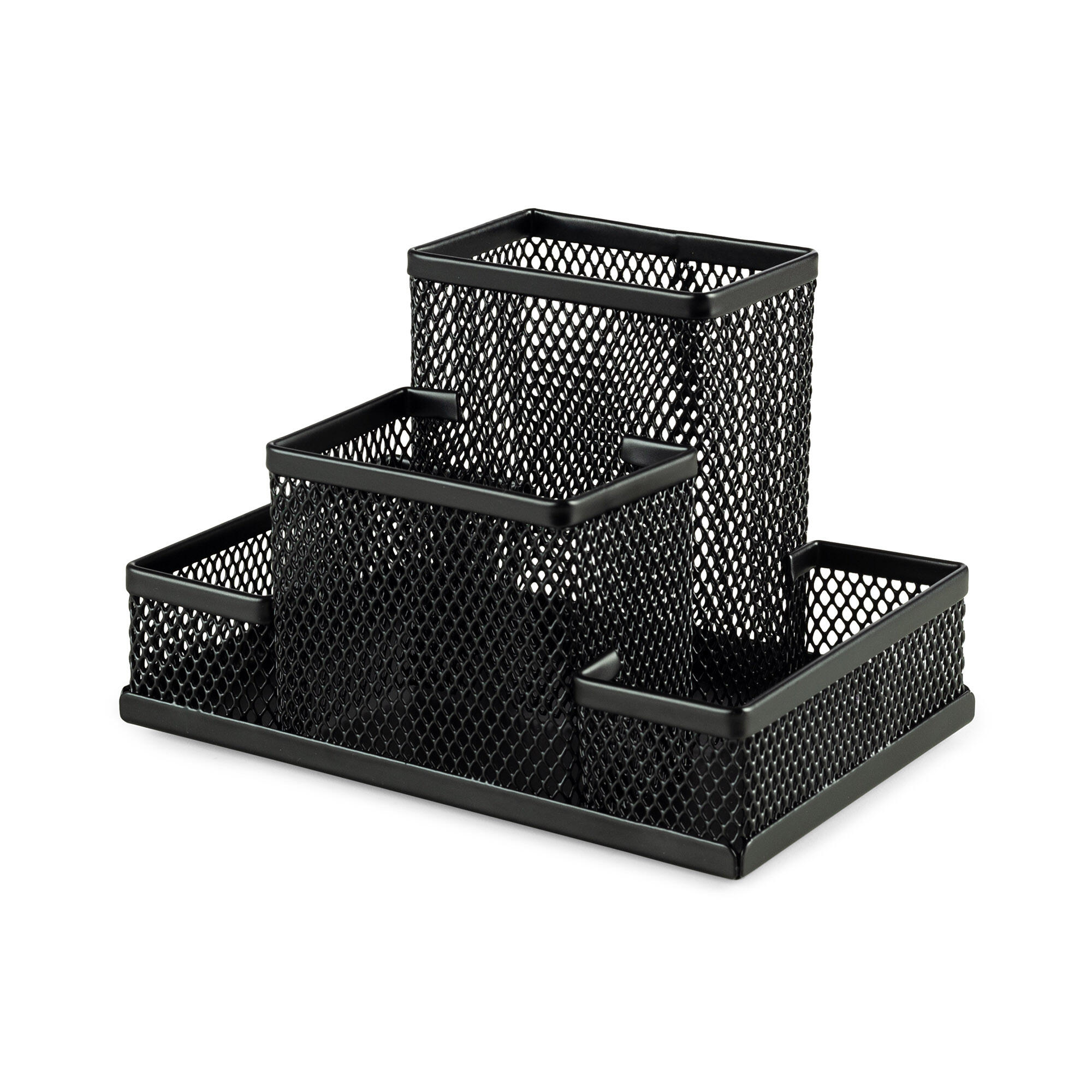 Organizador de escritorio de hierro negro 15.3x10x10,2 cm
