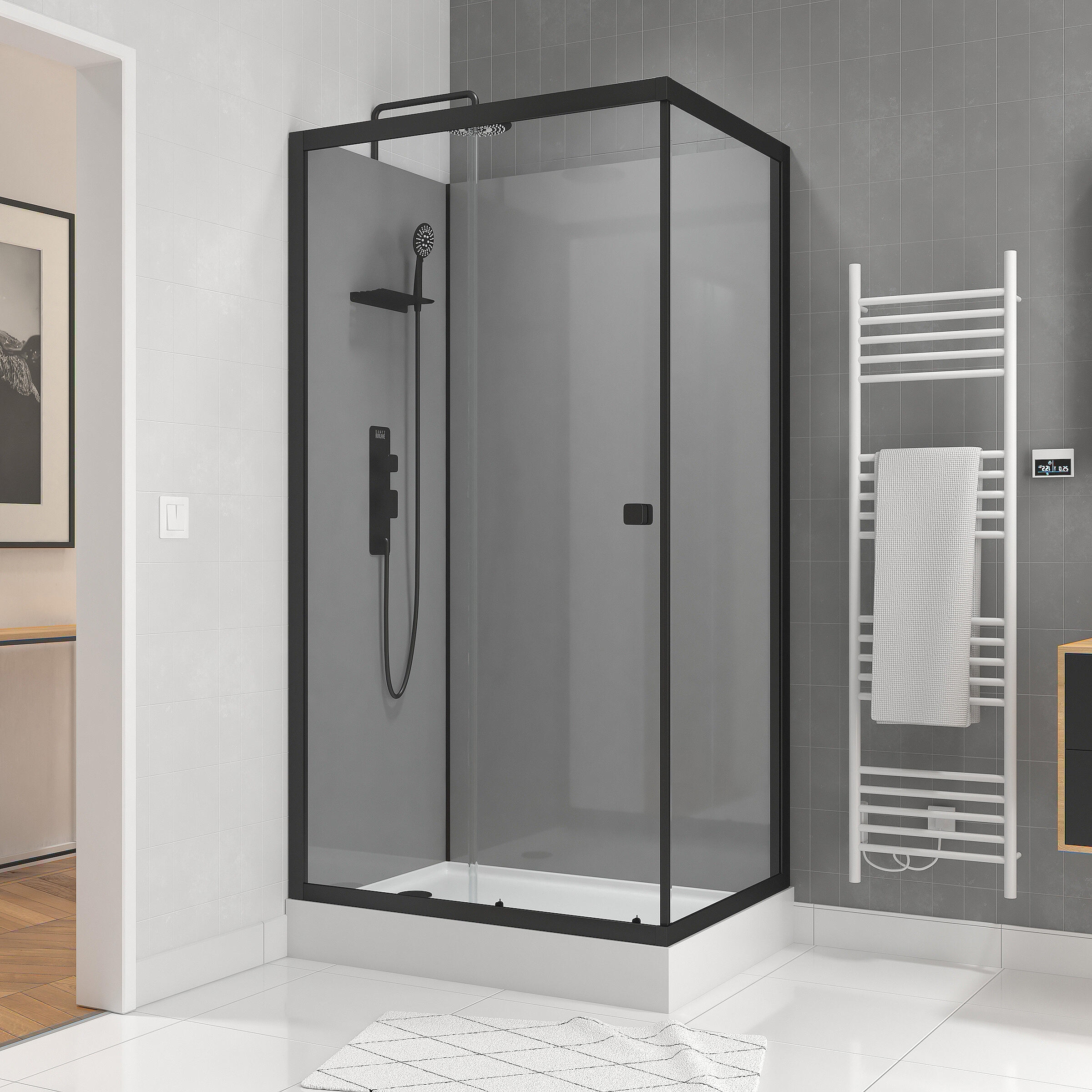 Cabina de ducha hidromasaje grey touch 80x110x209 cm