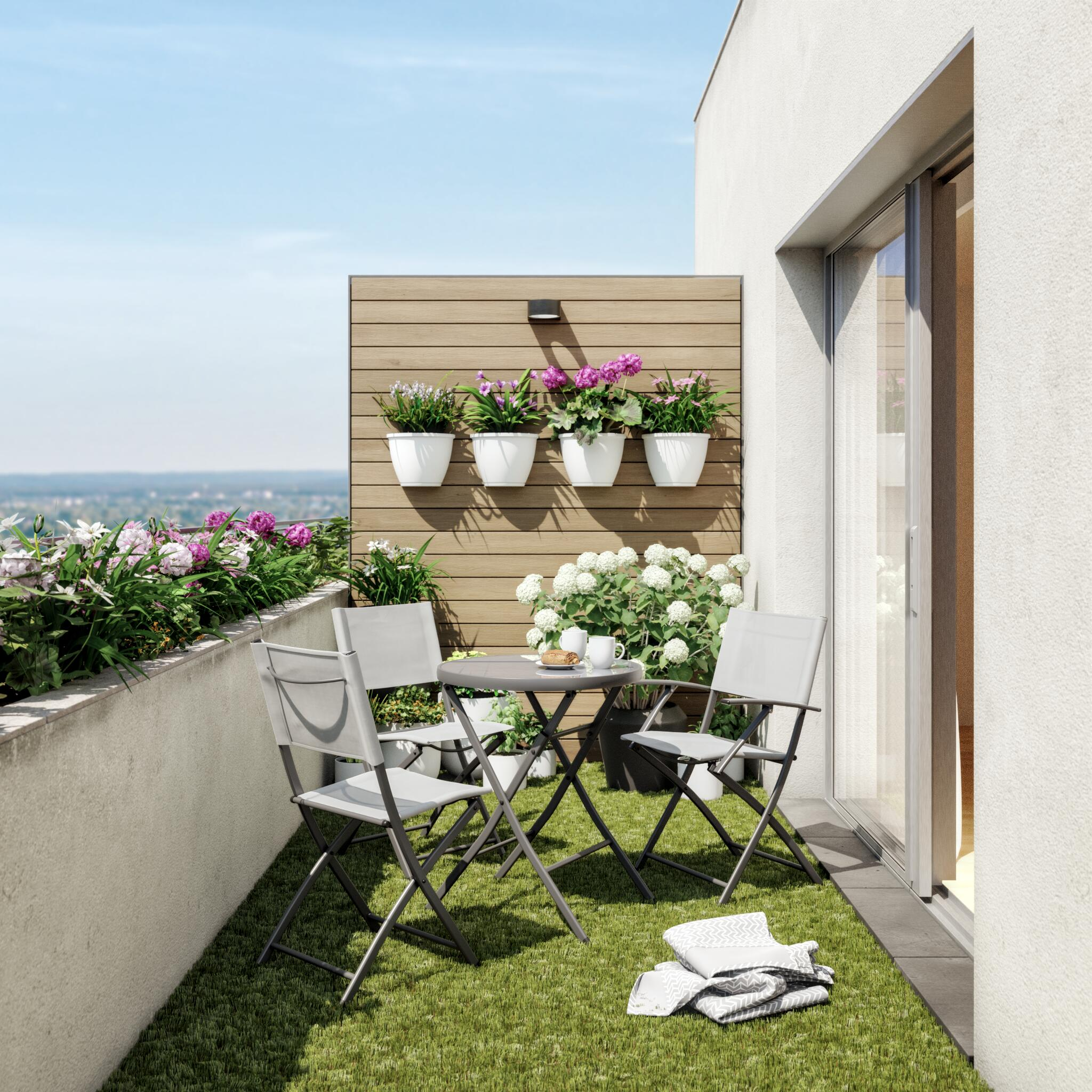 Chaise de jardin NATERIAL Emys en acier gris - 5