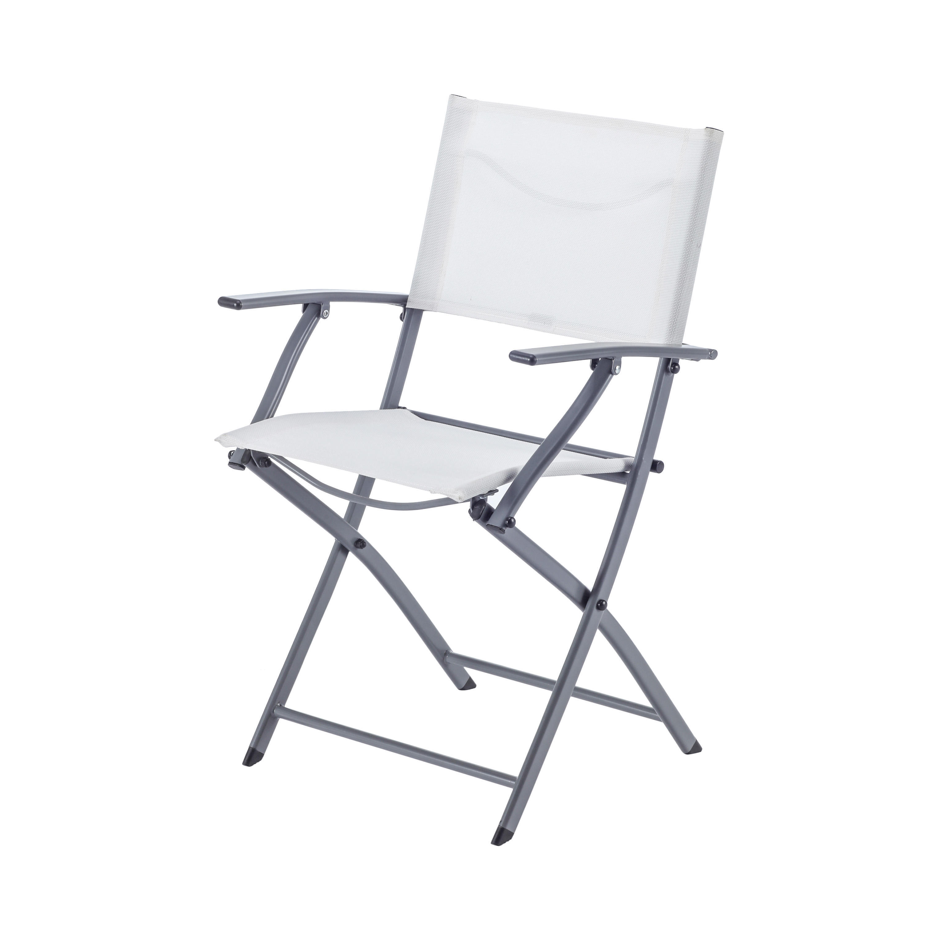 Cadeira de metal NATERIAL EMYS COM BRAÇOS BRANCO - 2