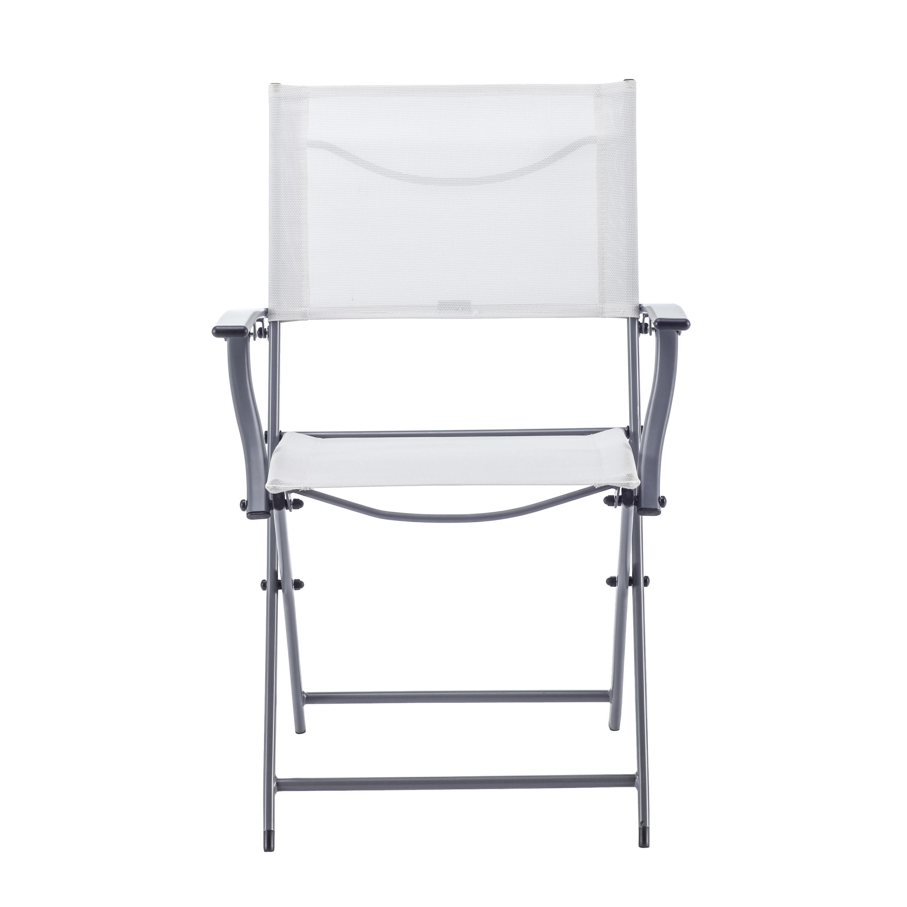 Cadeira de metal NATERIAL EMYS COM BRAÇOS BRANCO - 12