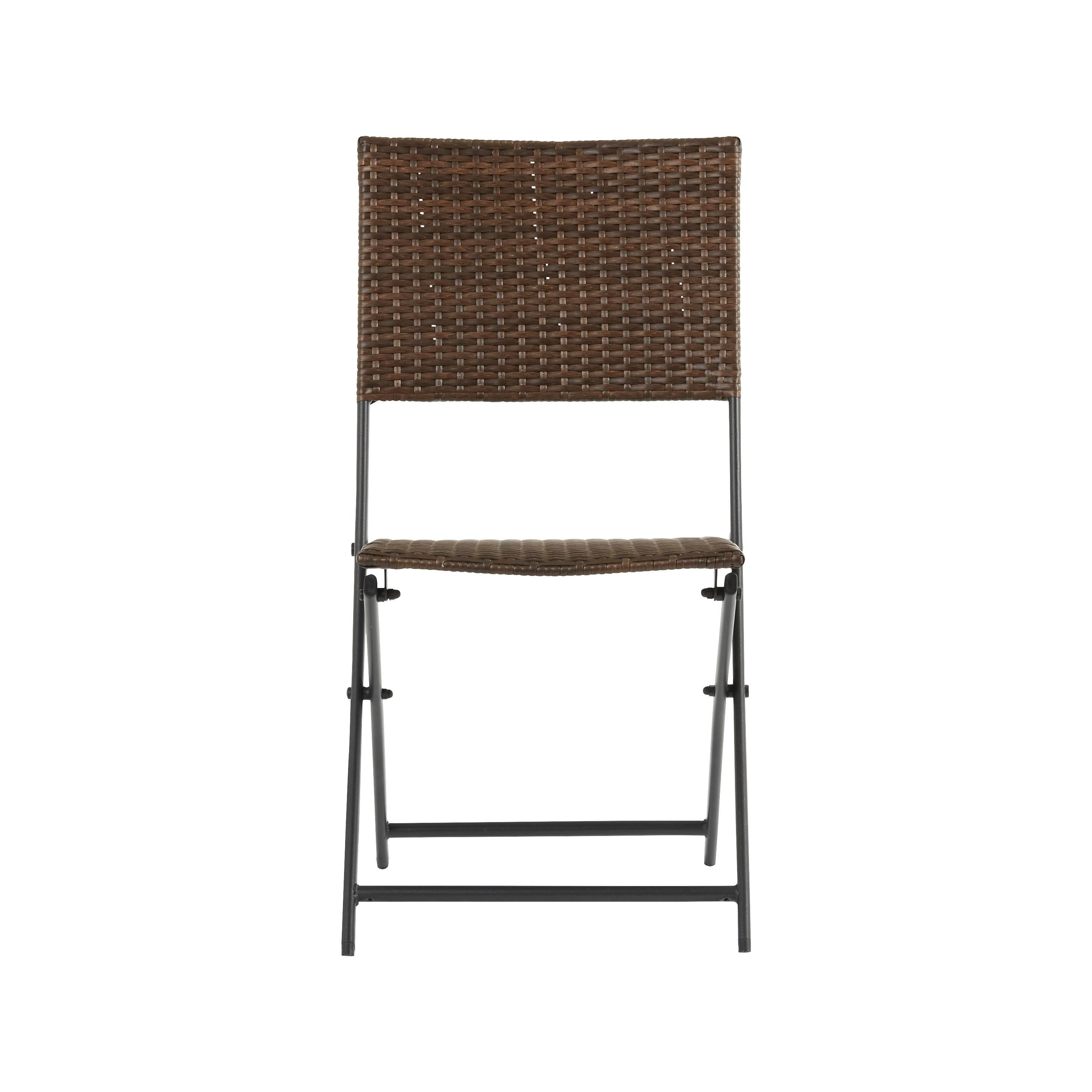 Cadeira de refeição dobrável em rattan e aço Zena - 10