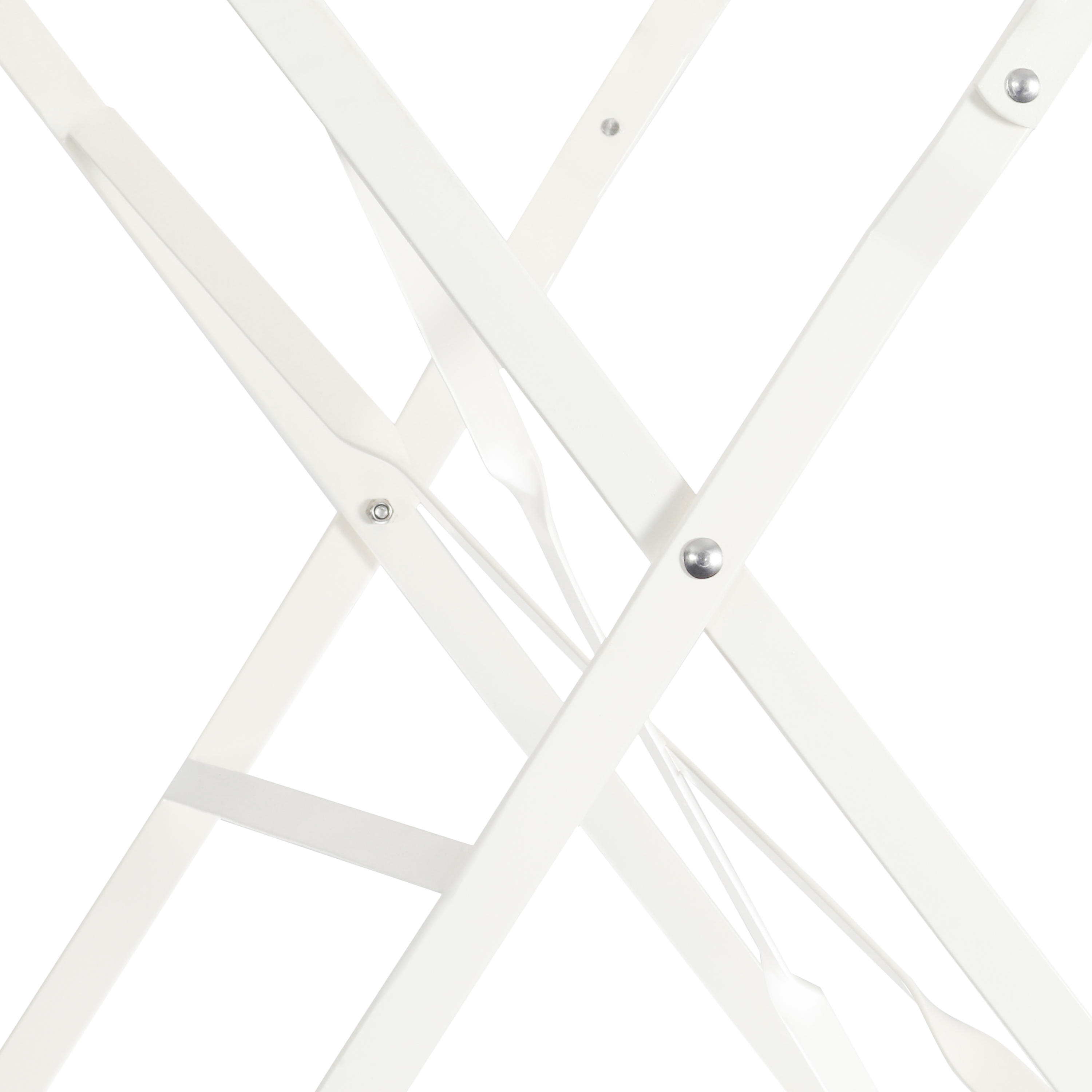 Mesa para balcón plegable de acero Flora blanco de 70x70x71 cm - 5