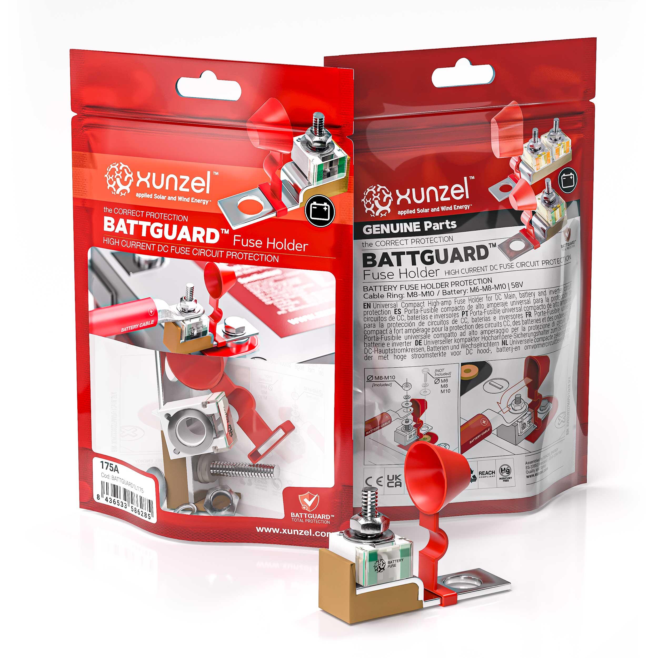 Kit fusíveis ultra-compacto para bateria Universal BATTGUARD-XUNZEL-1 linha 150A - 2