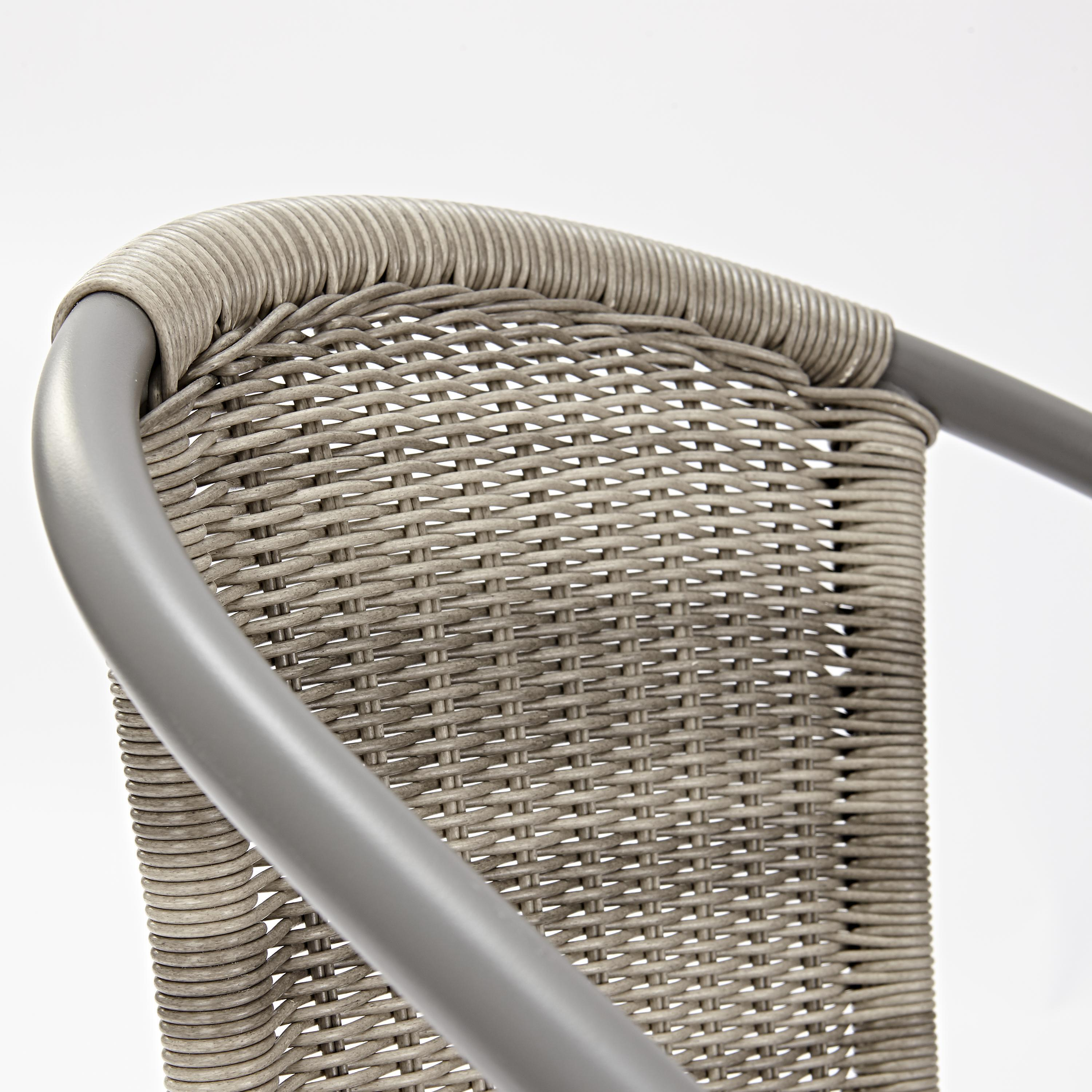 Silla de exterior de acero NATERIAL Elia beige - 5