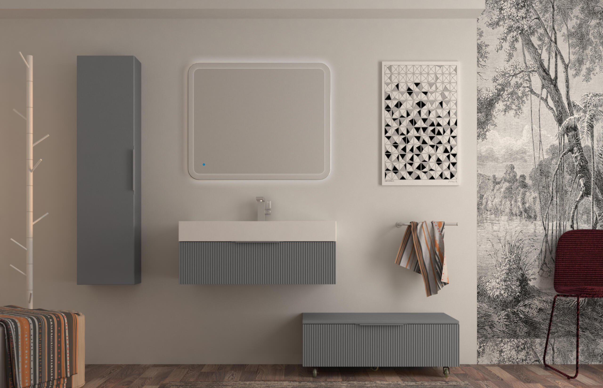 Lavabo a incasso rettangolare Modula H 11.5 cm in resina bianco - 3