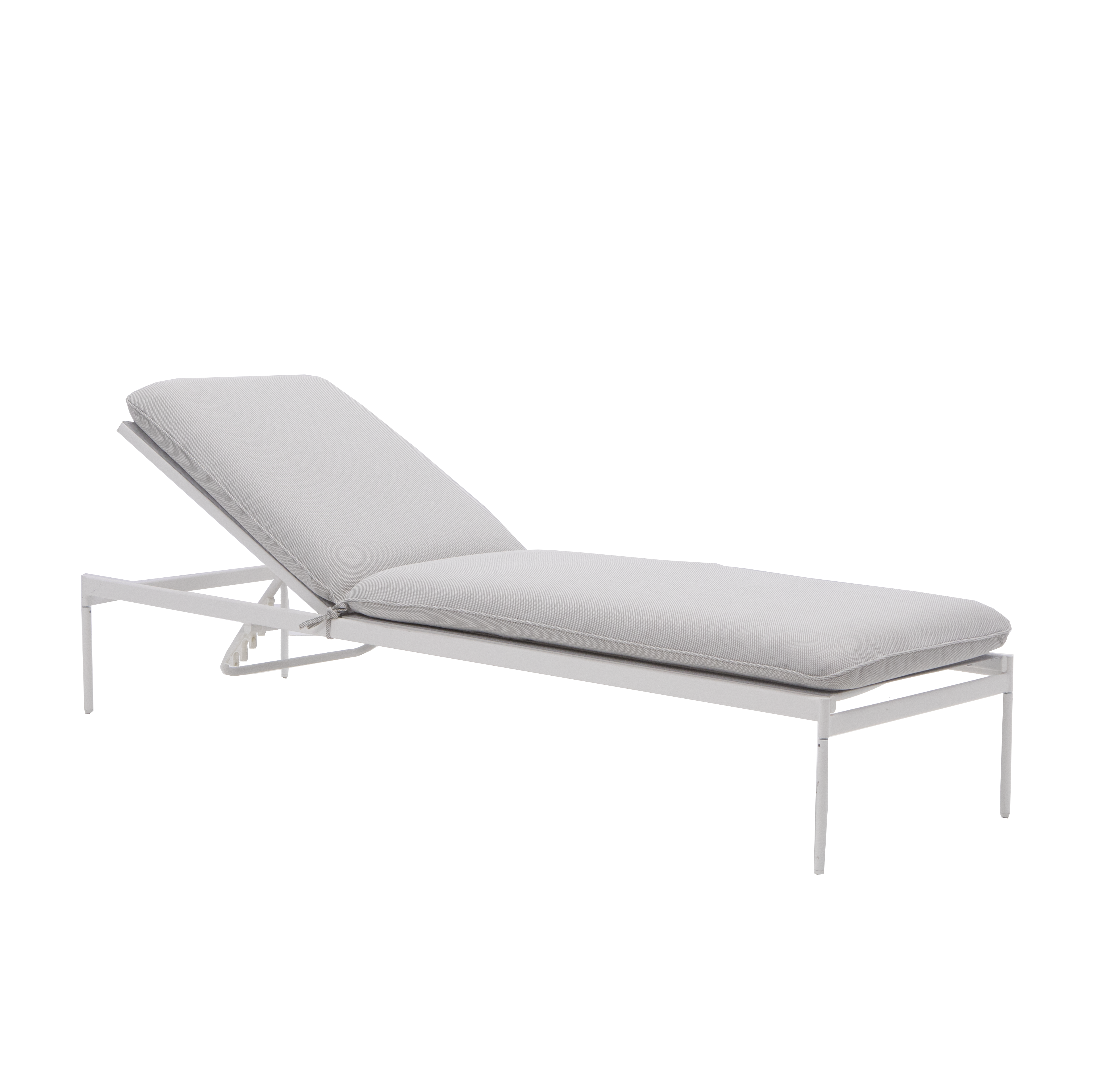 Lettino con cuscino Sigma NATERIAL in acciaio e cuscino beige 59 x 30 x 197 cm - 9