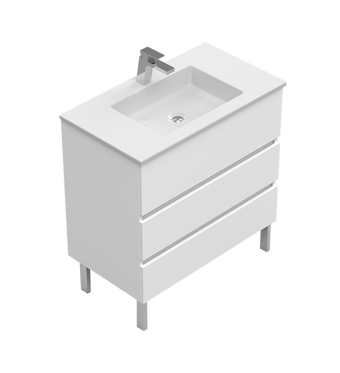 Móvel de casa de banho 80x46x84 cm branco Brest - 2