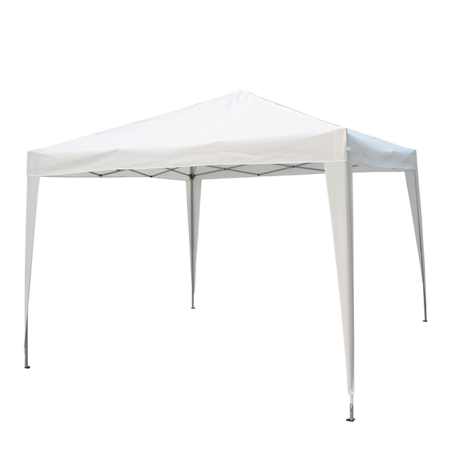 Pergolato in acciaio struttura grigio metallizzato L 295 x P 295 x H 255 cm