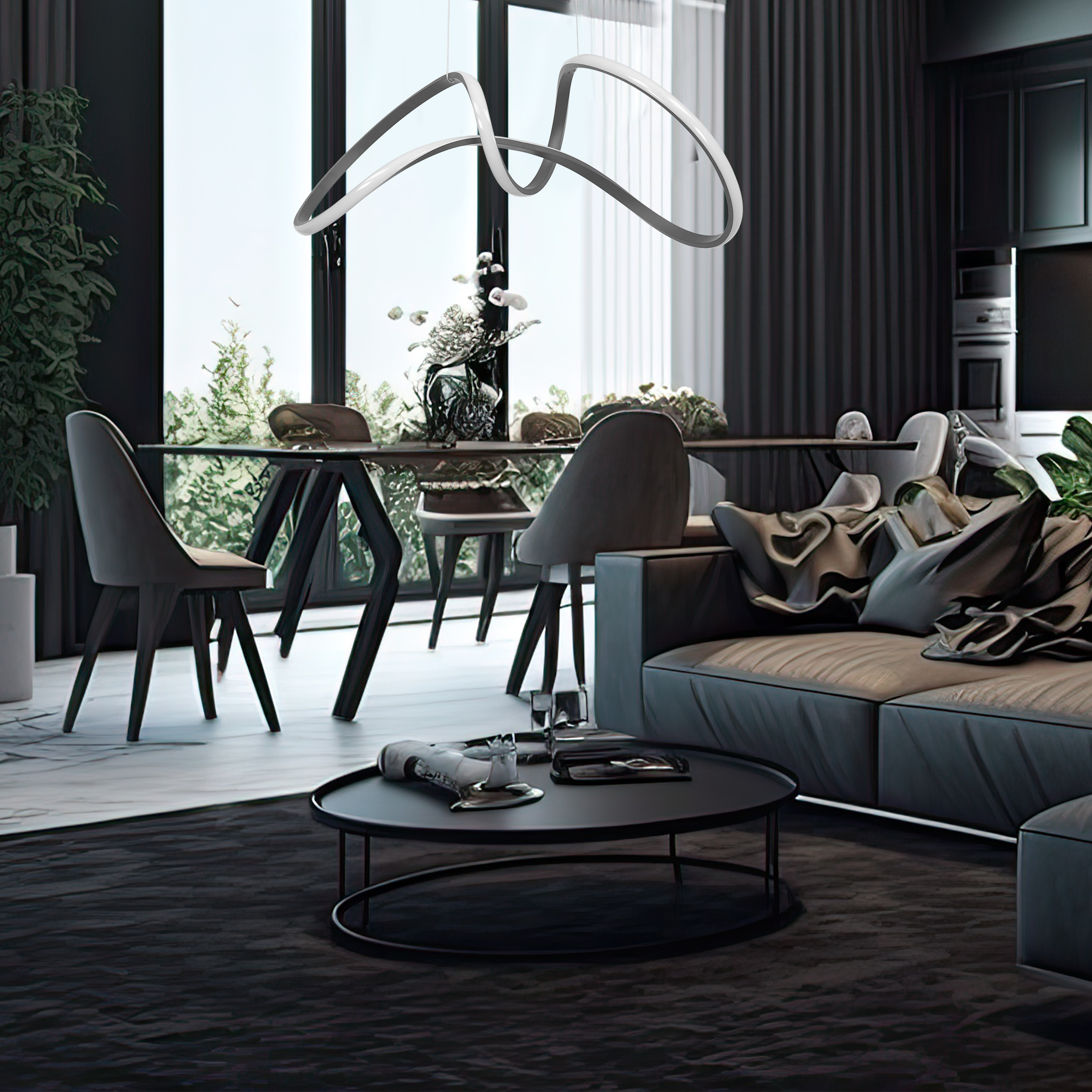 Lampa wisząca Tesoro chrom LED Milagro - 4