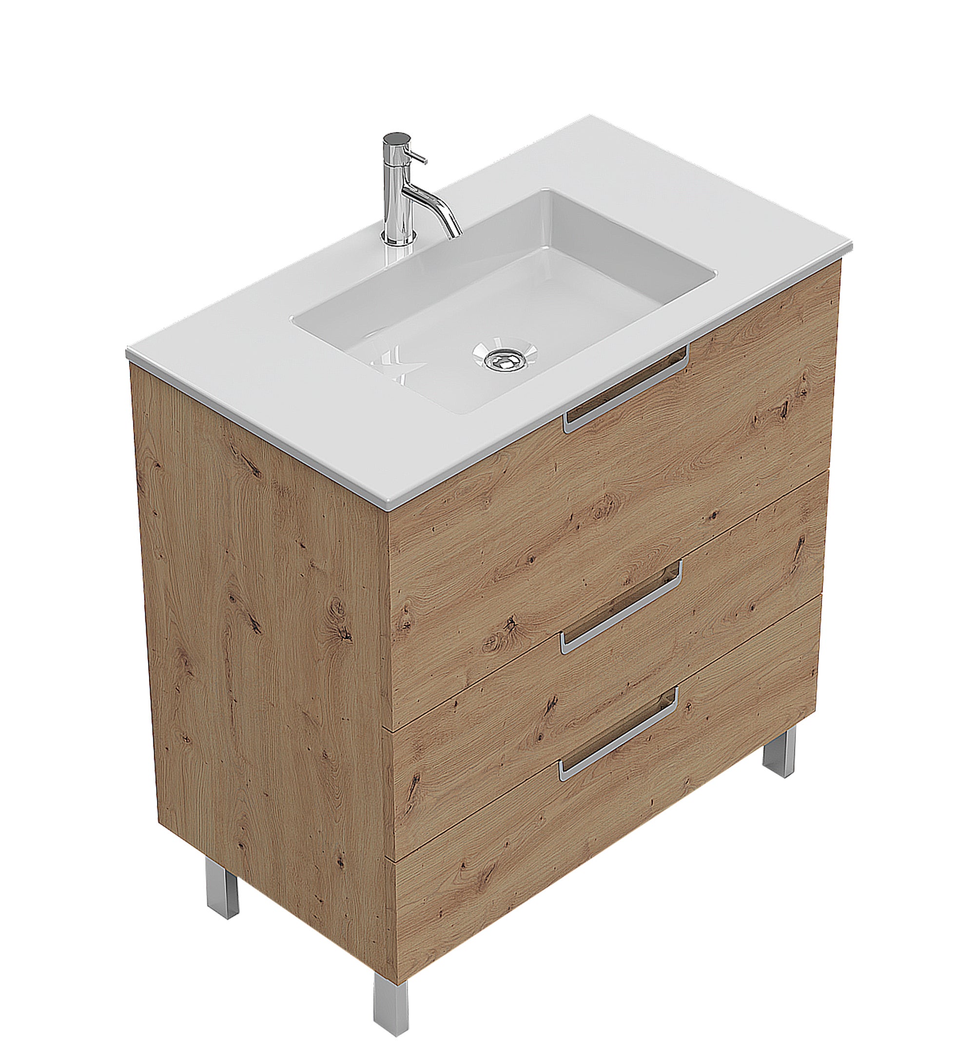 Móvel de casa de banho 80X46X73 cm carvalho Enzo - 2