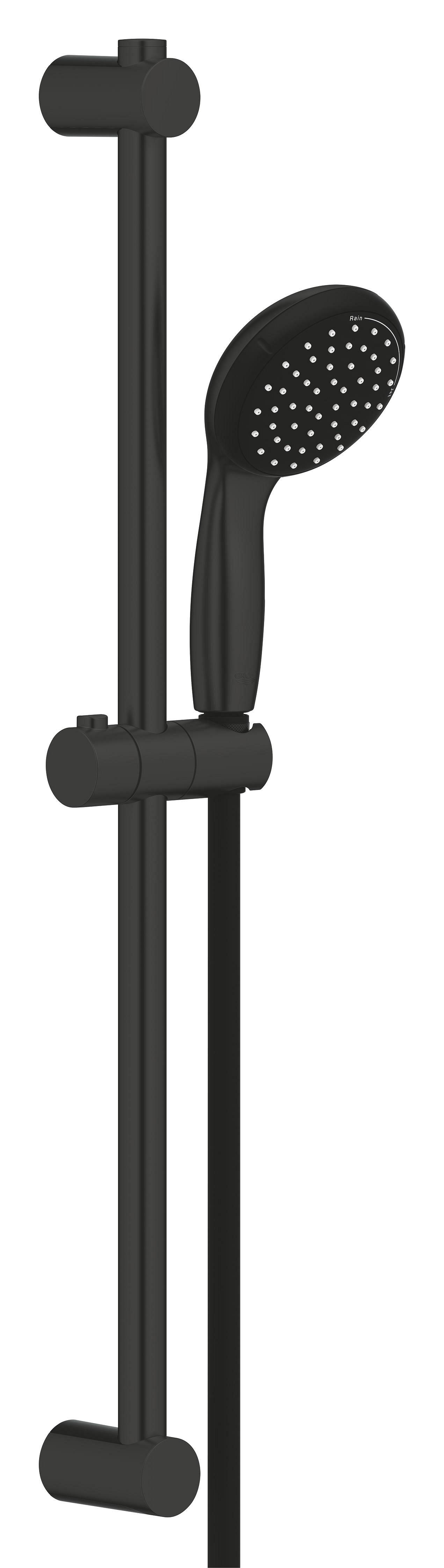 Conjunto de duche com torneira termostática preto 175 cm Grohe Vitalio - 17
