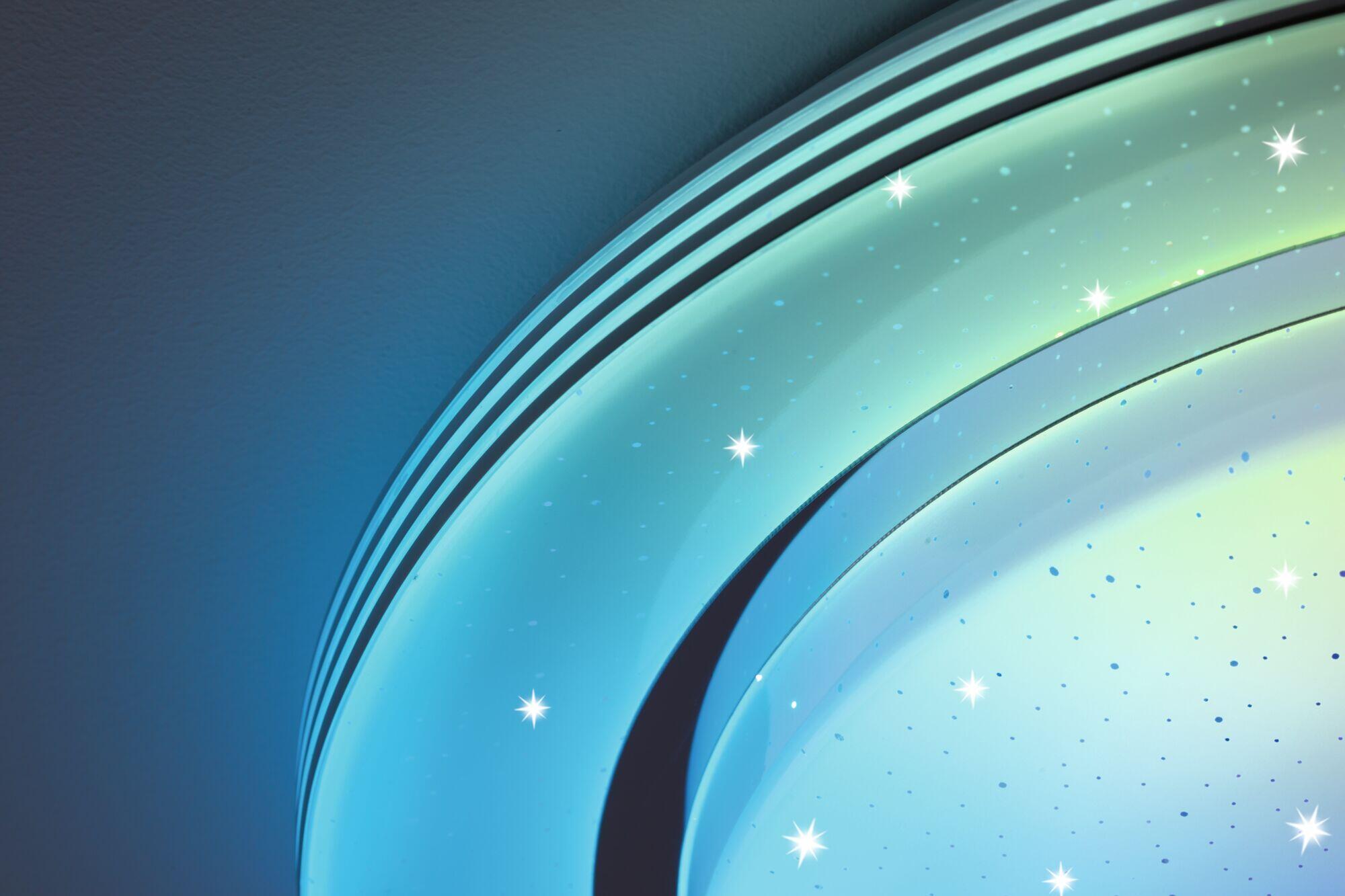 Plafonnier design plastique blanc/chrome module led 1x1600lm D.38 cm PAULMANN - 3