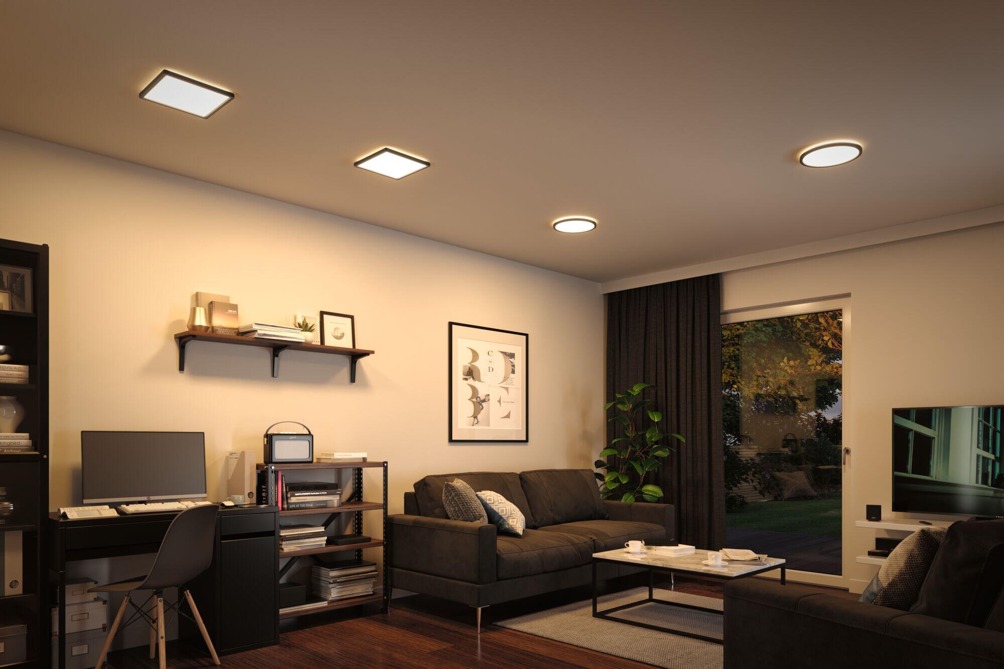 Panneau LED Atria D.19 cm, blanc chaud, noir PAULMANN - 5