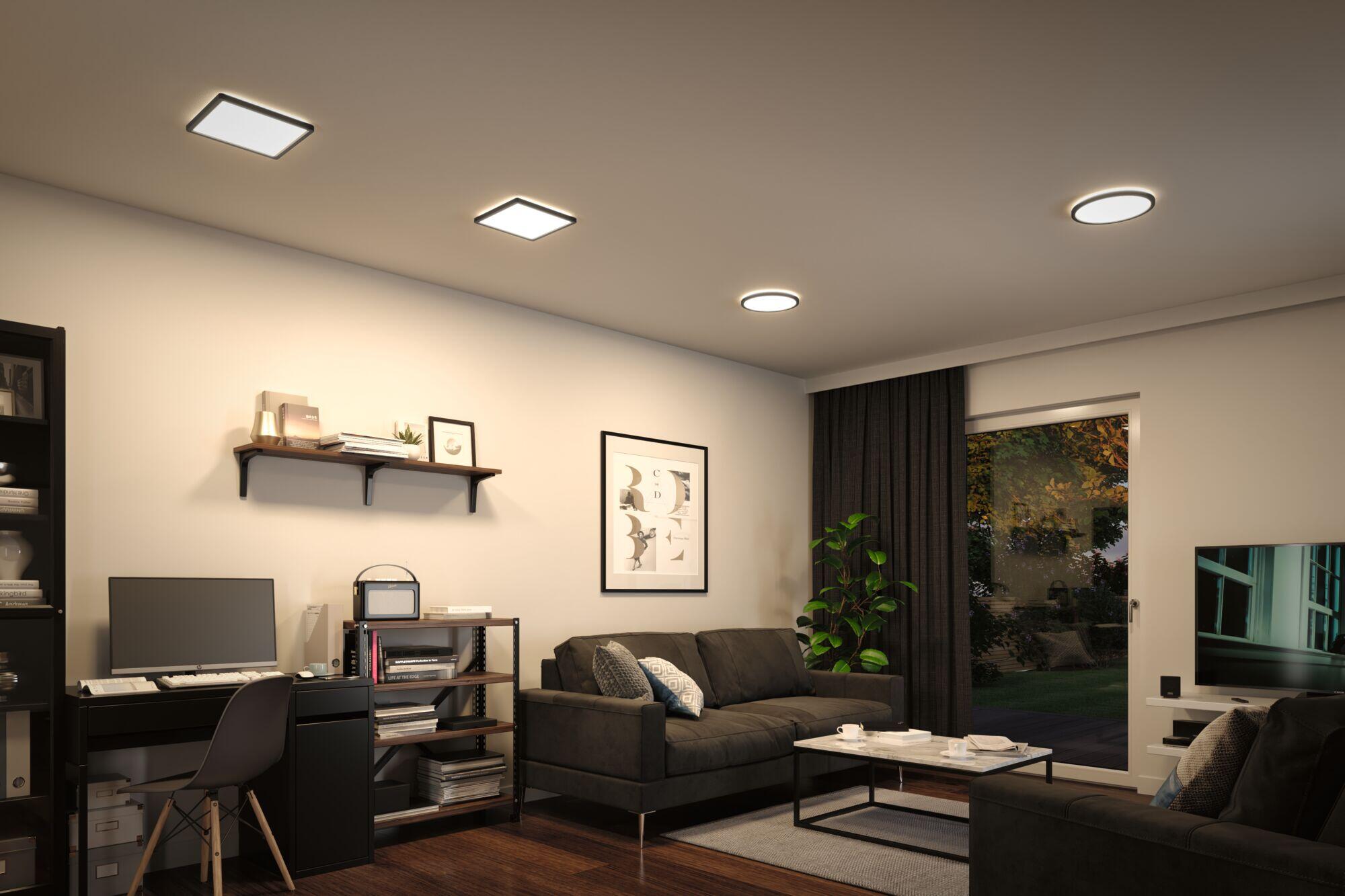 Panneau LED Atria D.19 cm, blanc neutre, noir PAULMANN - 5
