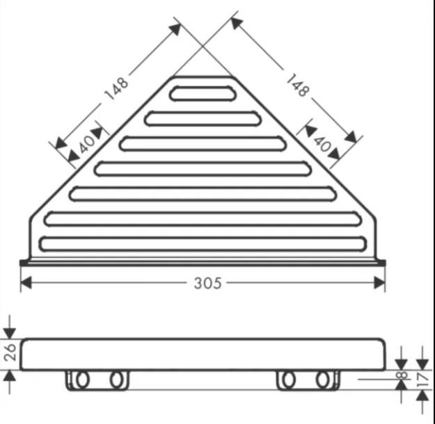 Etagère de salle de bains à visser / à percer zinc addstoris HANSGROHE - 9