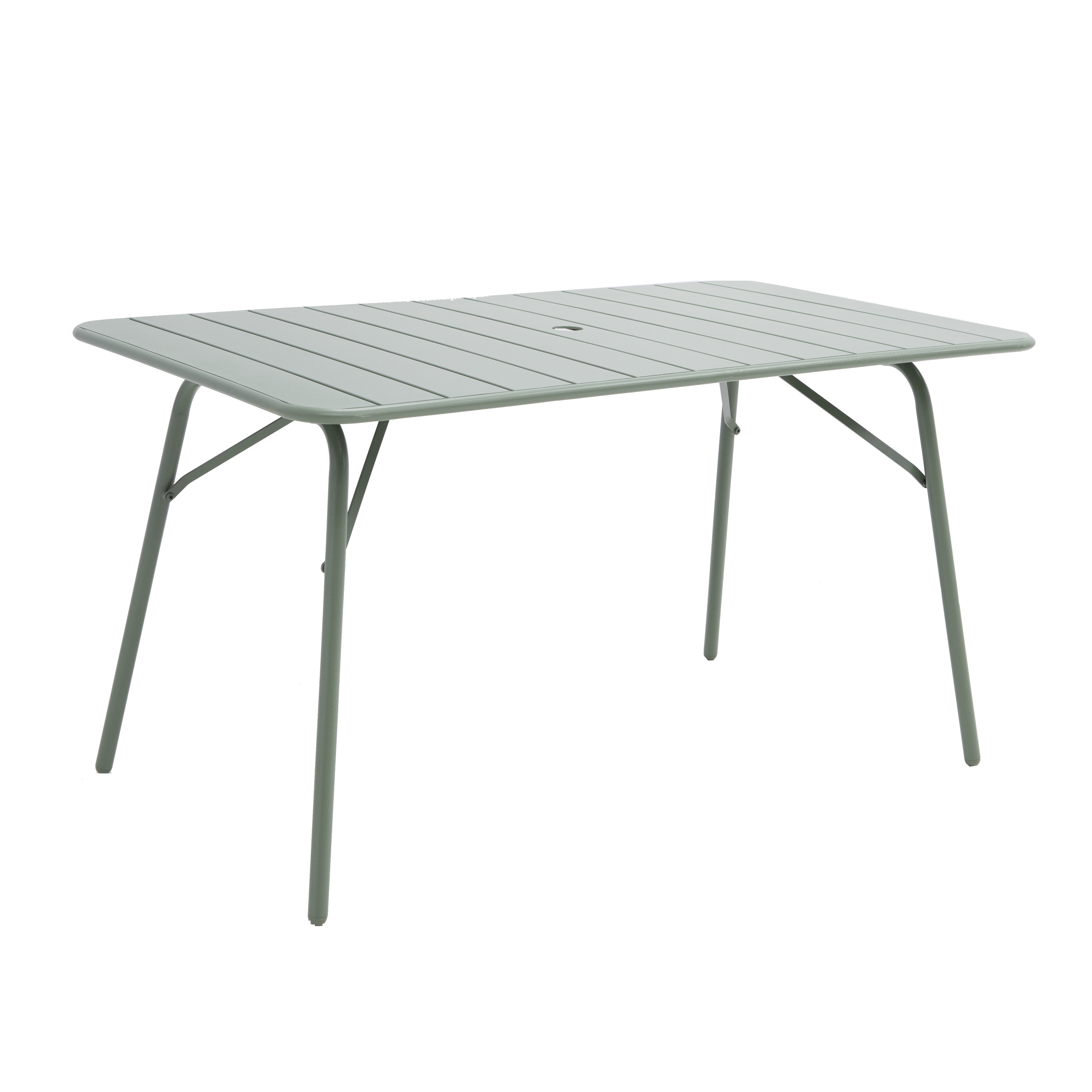 Mesa para jardim 140x80 cm retangular verde - 2