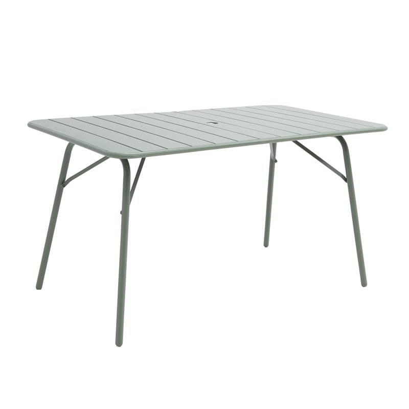 Stół ogrodowy Cafe II Origami 140x80 cm stalowy zielony