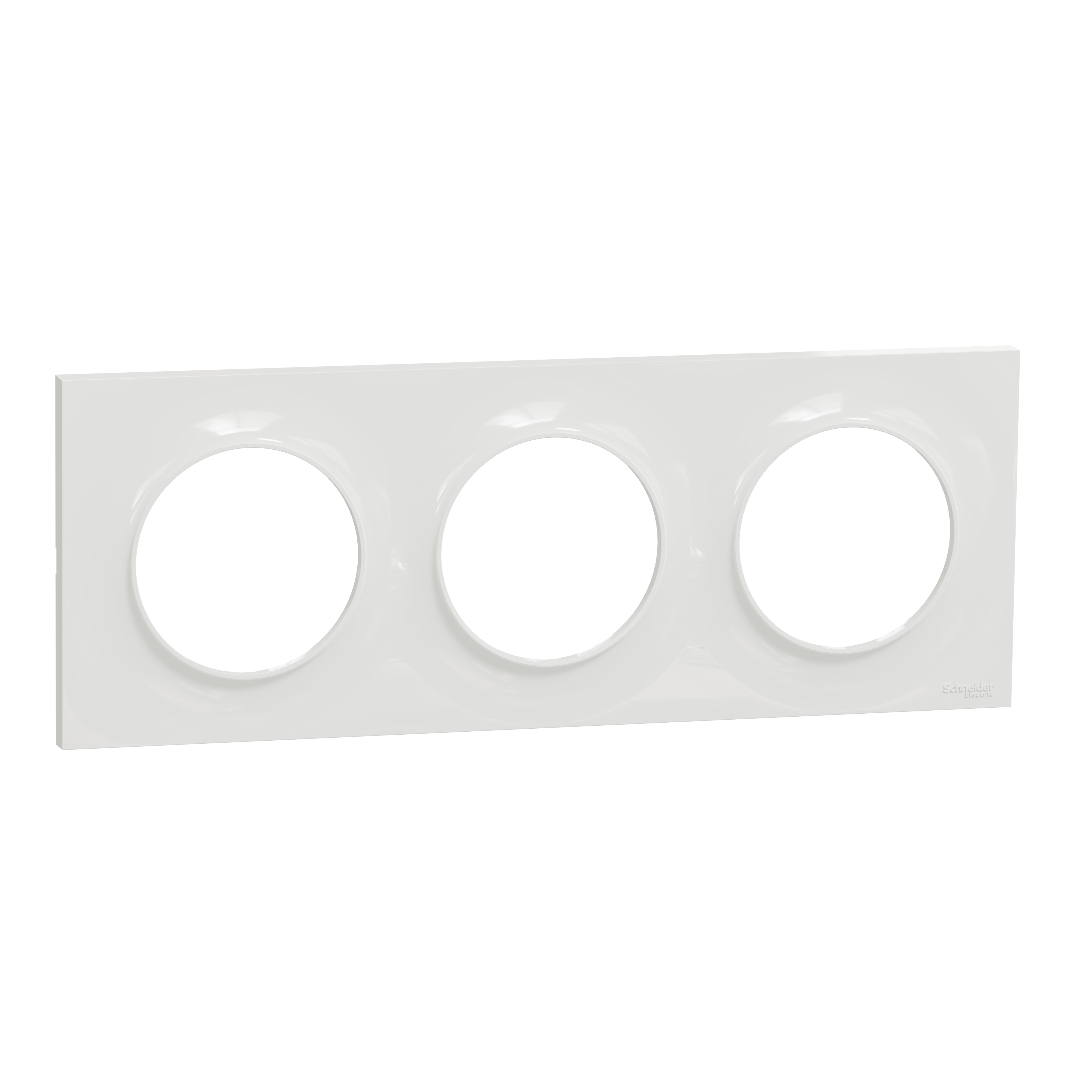 Plaque triple Odace Styl, SCHNEIDER ELECTRIC, blanc - 10