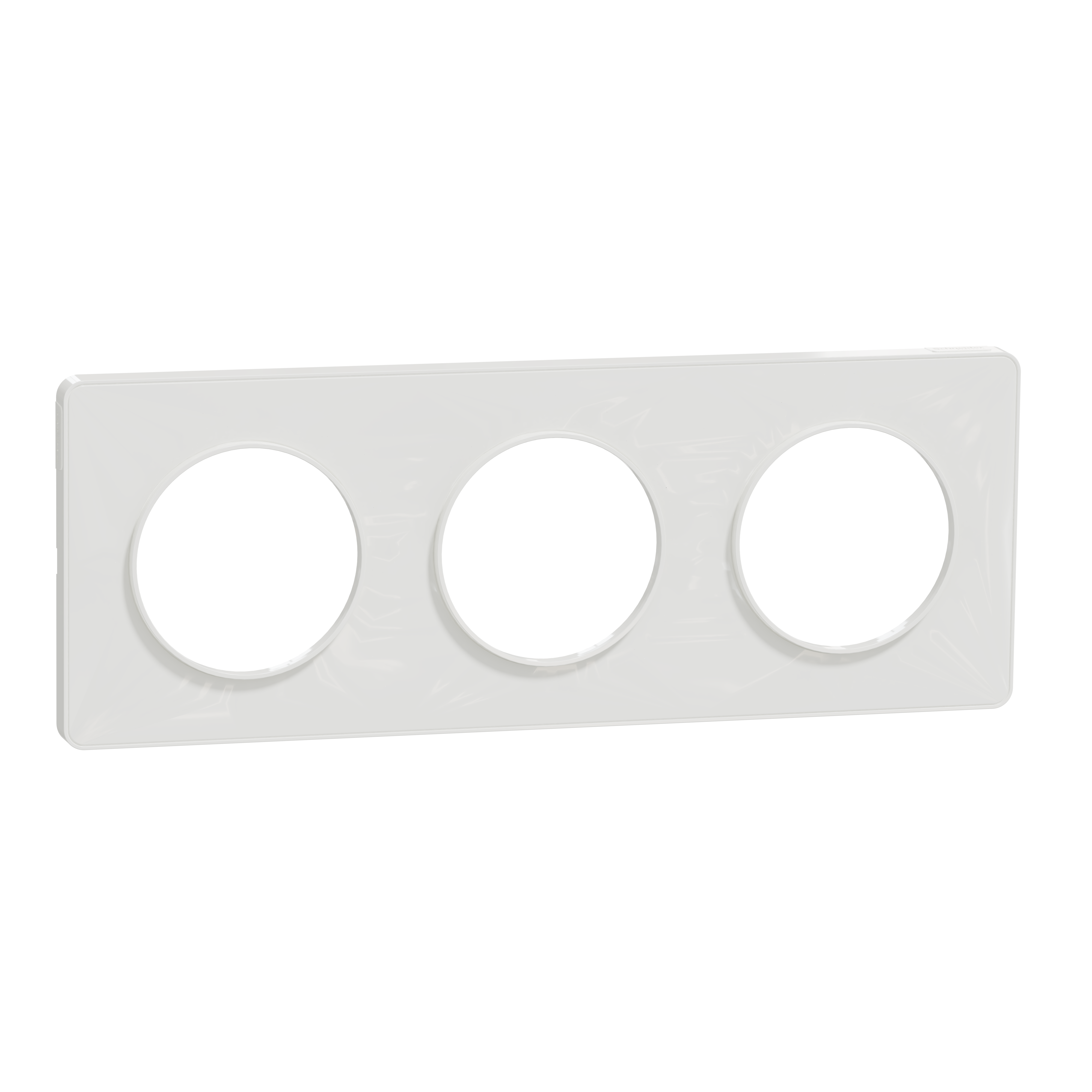 Plaque triple Odace Touch, SCHNEIDER ELECTRIC, blanc liseré blanc - 12