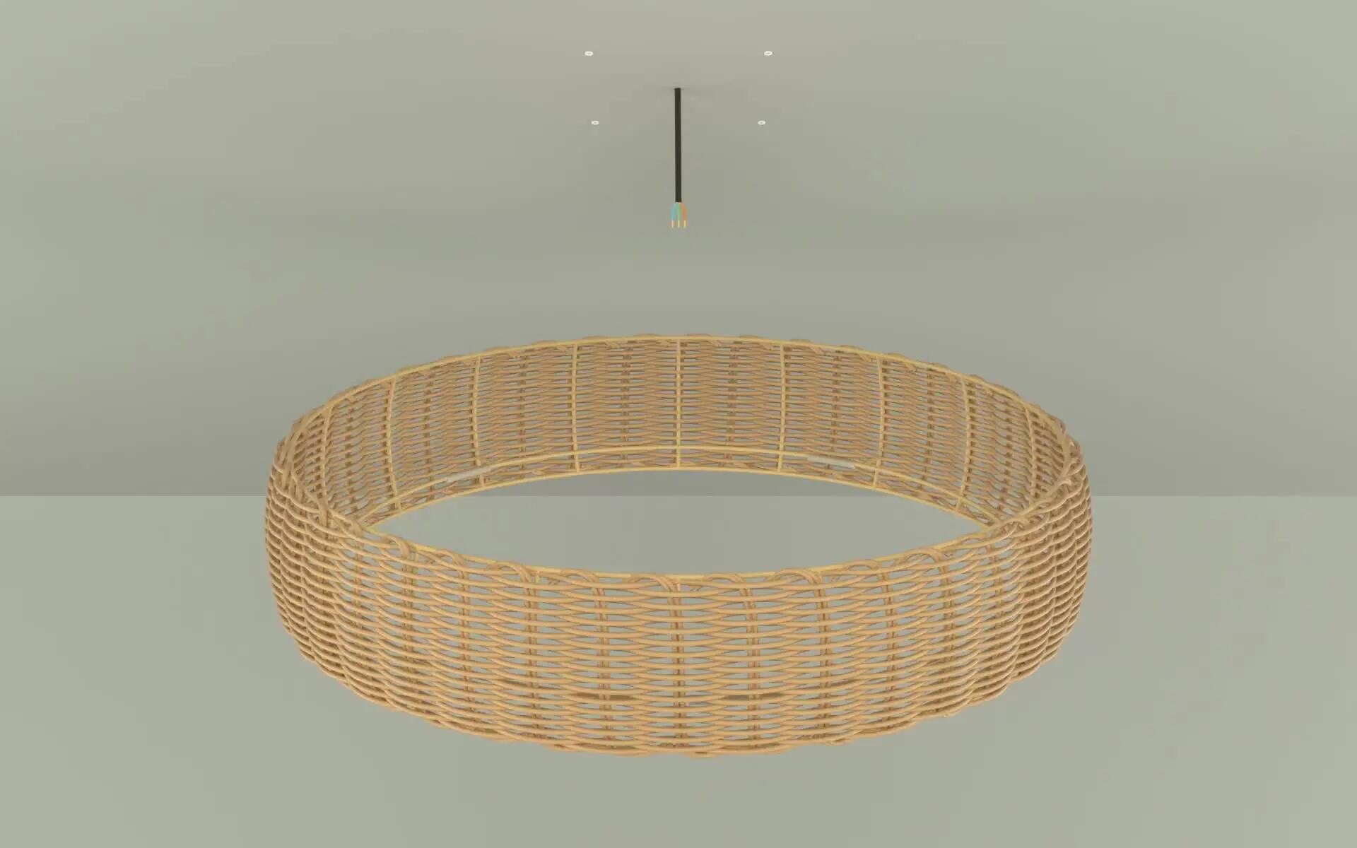 Ventoinha de teto com lâmpada 7 pás com comando 7700 Lm rattan Kilimanjaro Mantra
 - 3