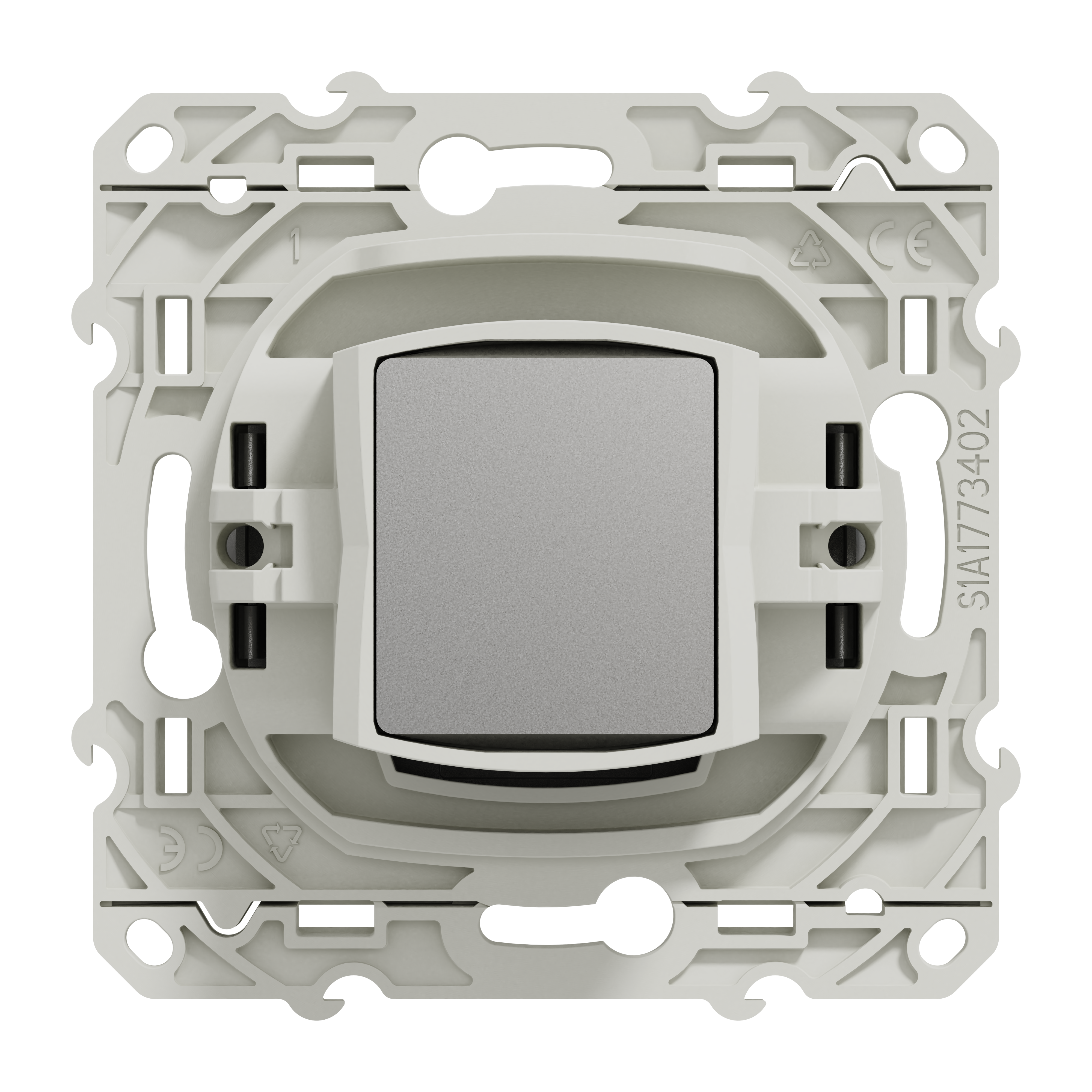 Prise tv à assembler Odace, SCHNEIDER ELECTRIC, aluminium - 2