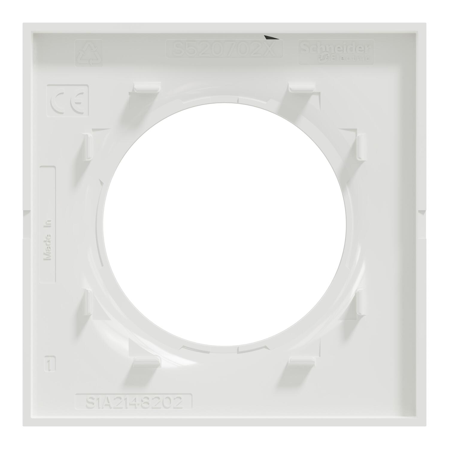 Plaque simple Odace Styl, SCHNEIDER ELECTRIC, blanc - 2