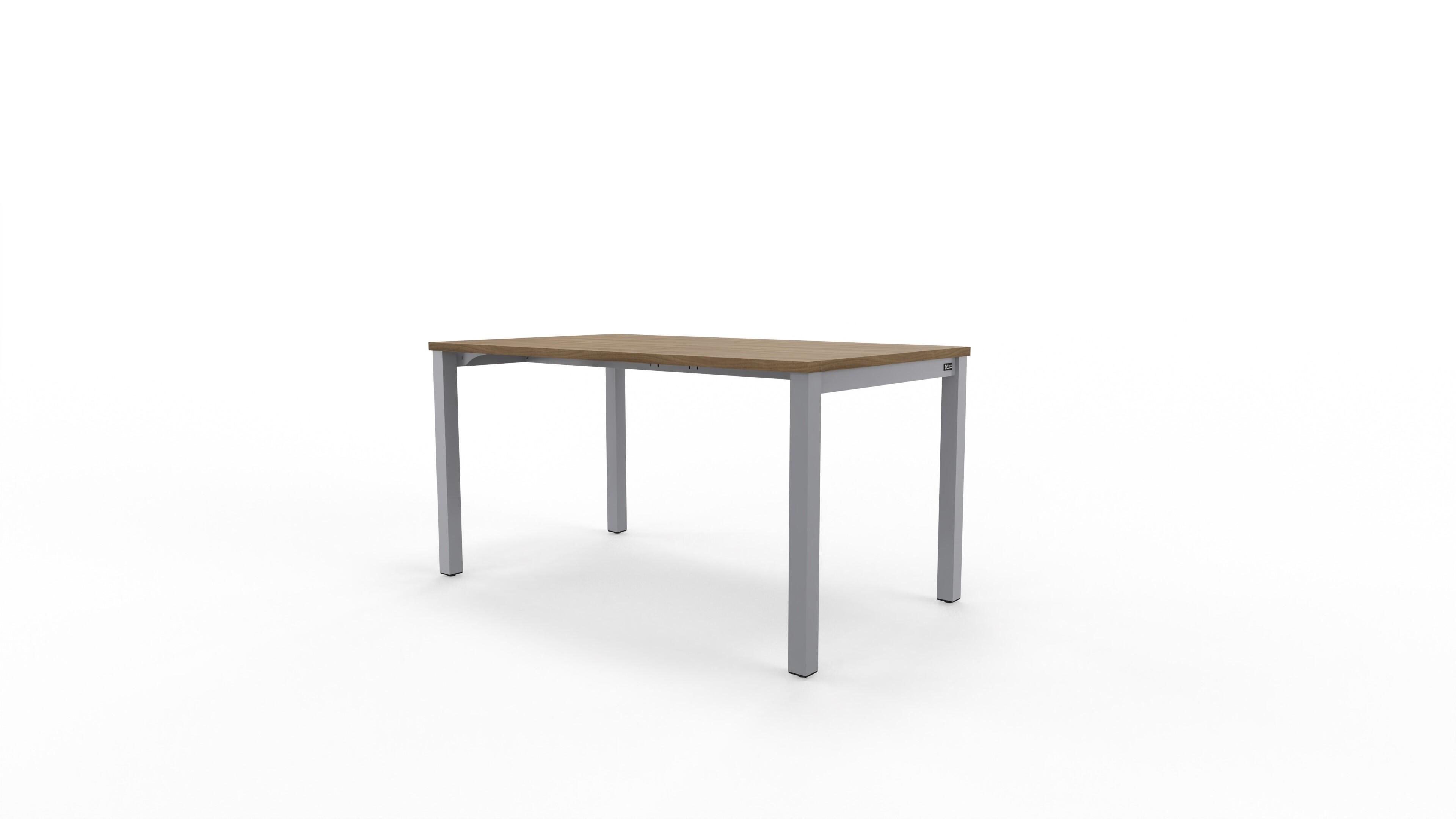 Mesa de escritorio de melamina nova plus nogal de 74x160x80cm