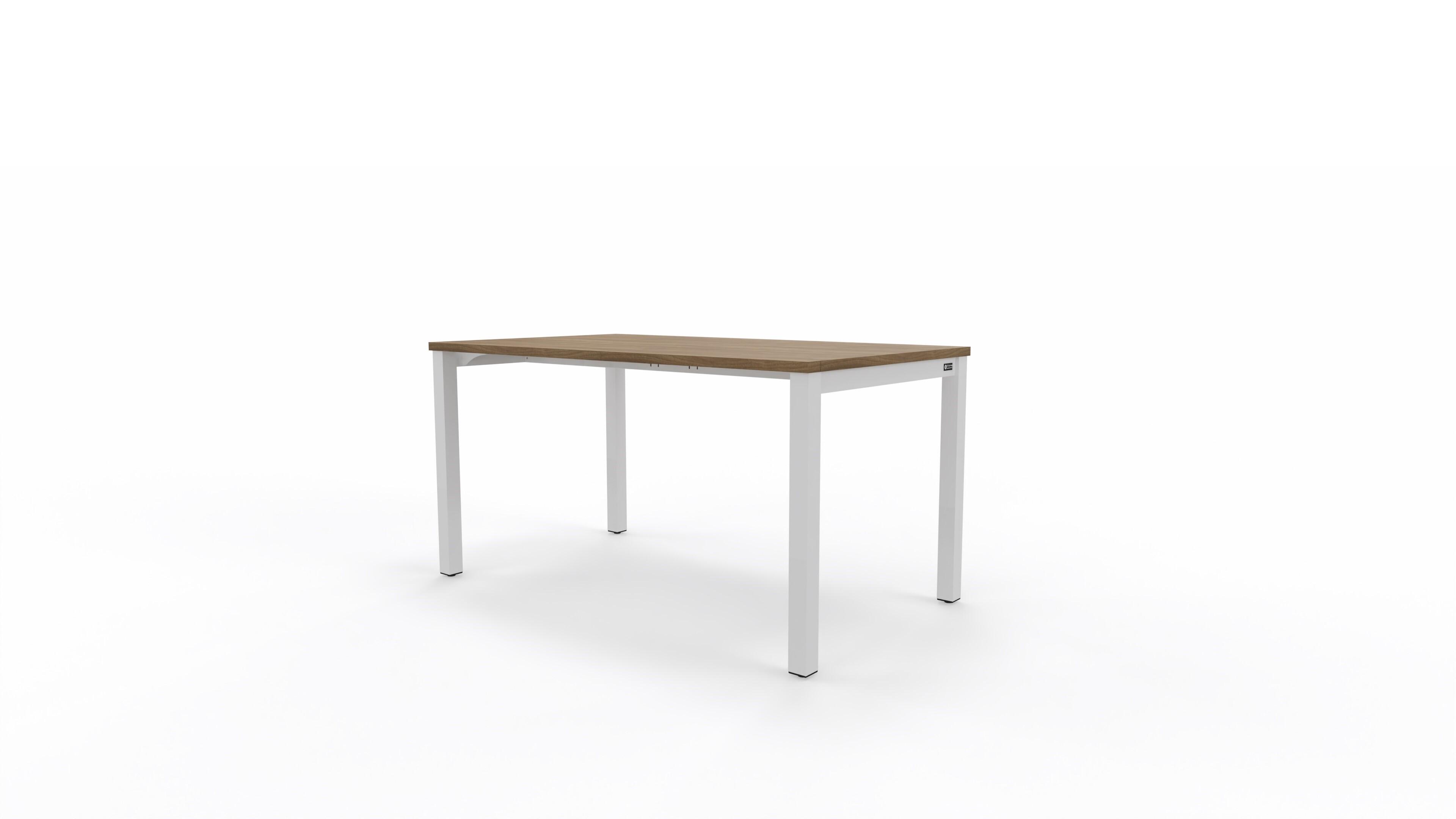 Mesa de escritorio de melamina nova plus nogal de 74x160x80cm