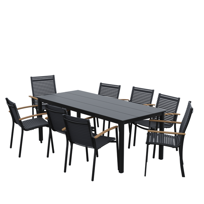 SILLA ALU PVC NATER DORA C/BRAZ GRIS