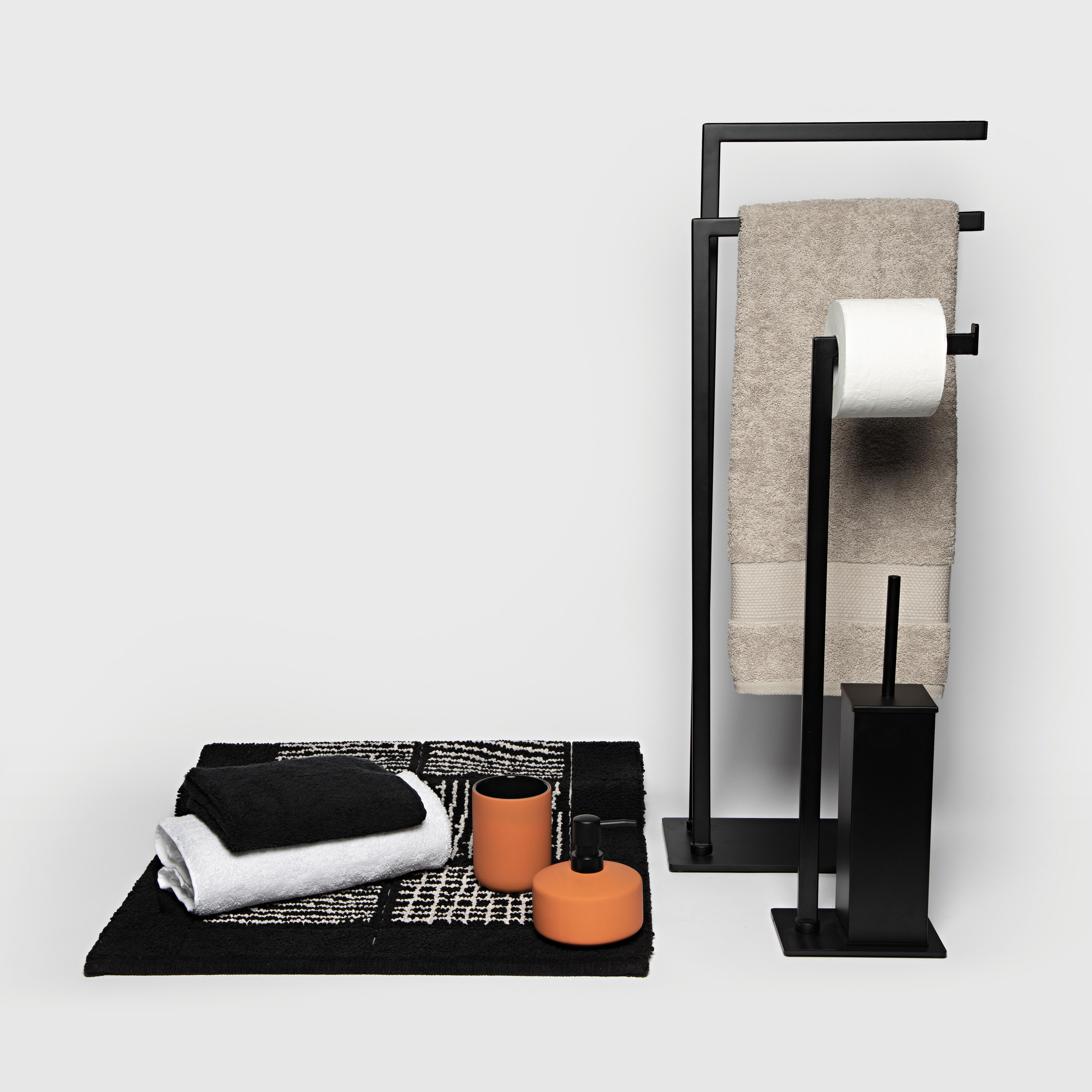 Piantana porta asciugamani Retta in inox - 3