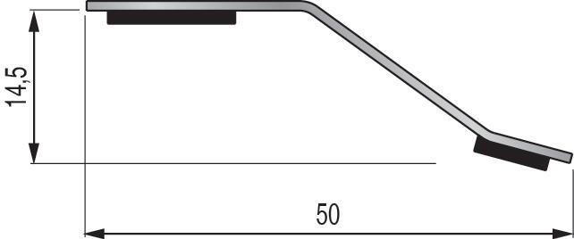 Barre de seuil 4 en 1 acier argent auto-adhésif, l.5 cm x L.166 cm - 3