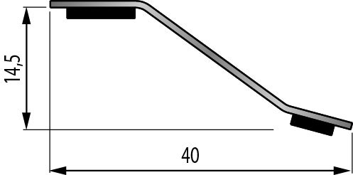 Barre de seuil acier argent auto-adhésif, l.4 cm x L.93 cm - 3
