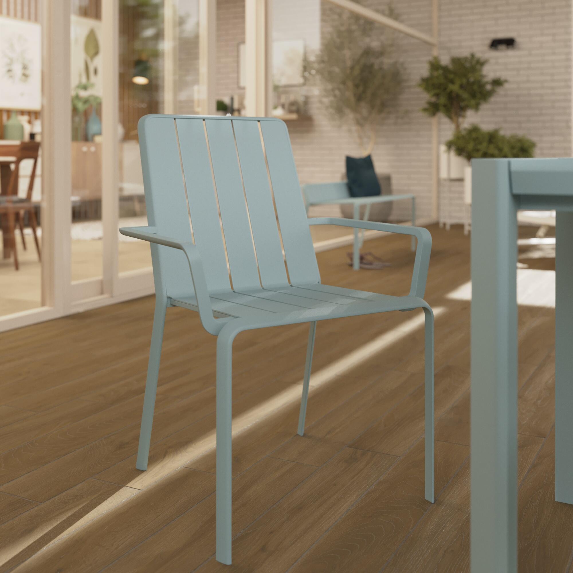 Fauteuil de jardin NATERIAL en aluminium bleu - 2