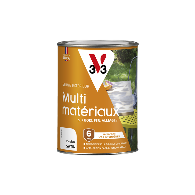 Vernis Multi-matériaux V33, incolore satiné 0.25 l